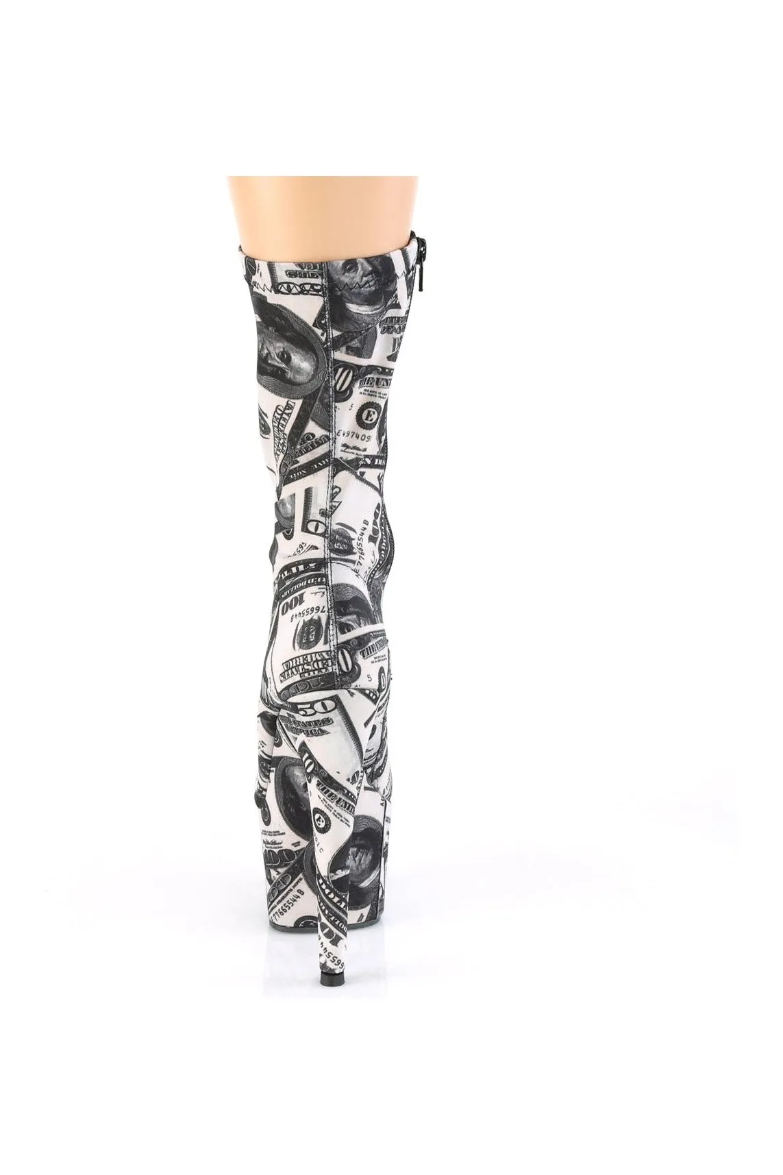 ADORE-1002DP Exotic Boot | White Fabric
