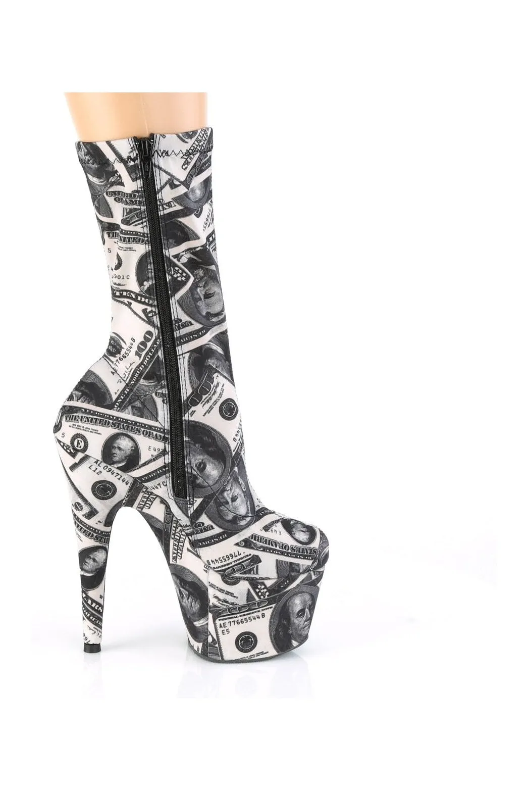 ADORE-1002DP Exotic Boot | White Fabric