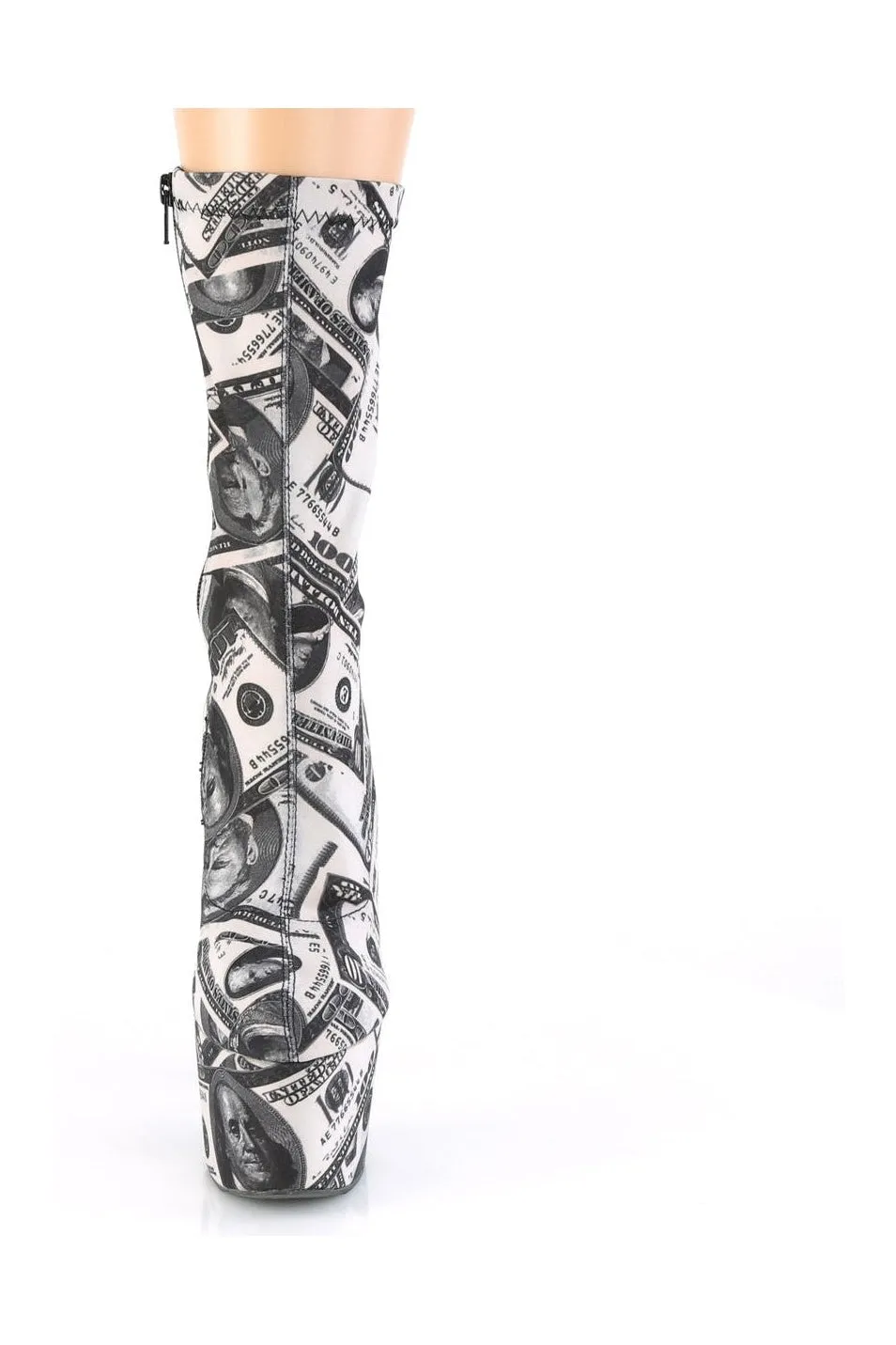 ADORE-1002DP Exotic Boot | White Fabric