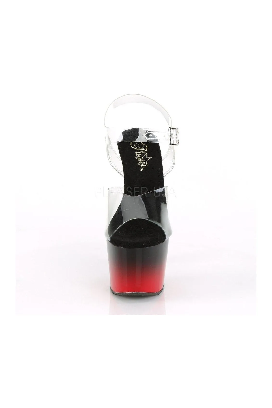 ADORE-708BR-H Platform Sandal | Clear Vinyl