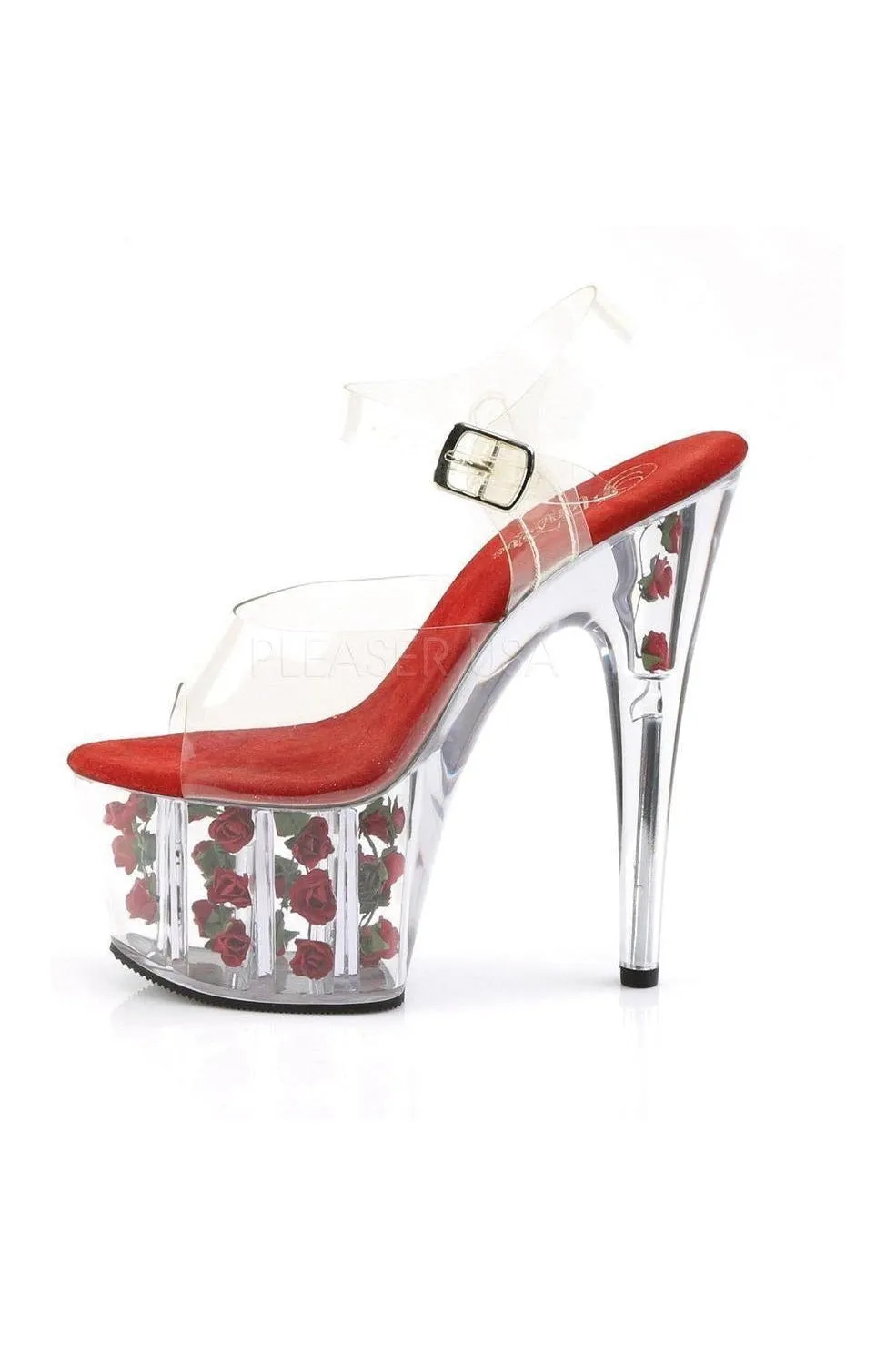 ADORE-708FL Platform Sandal  | Clear Vinyl