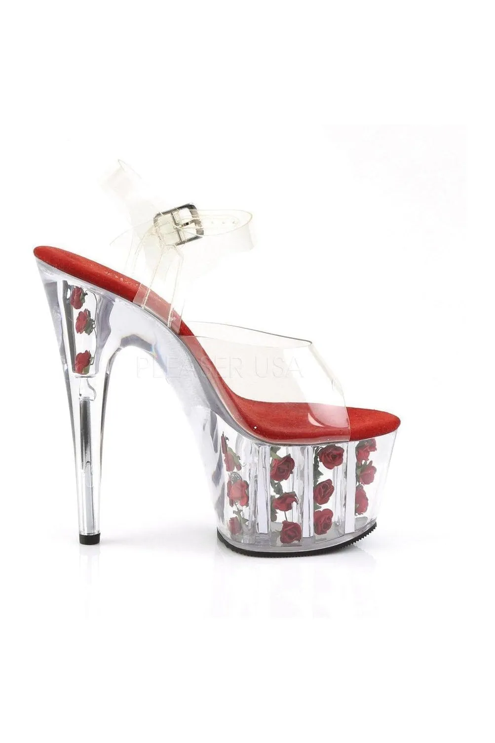 ADORE-708FL Platform Sandal  | Clear Vinyl