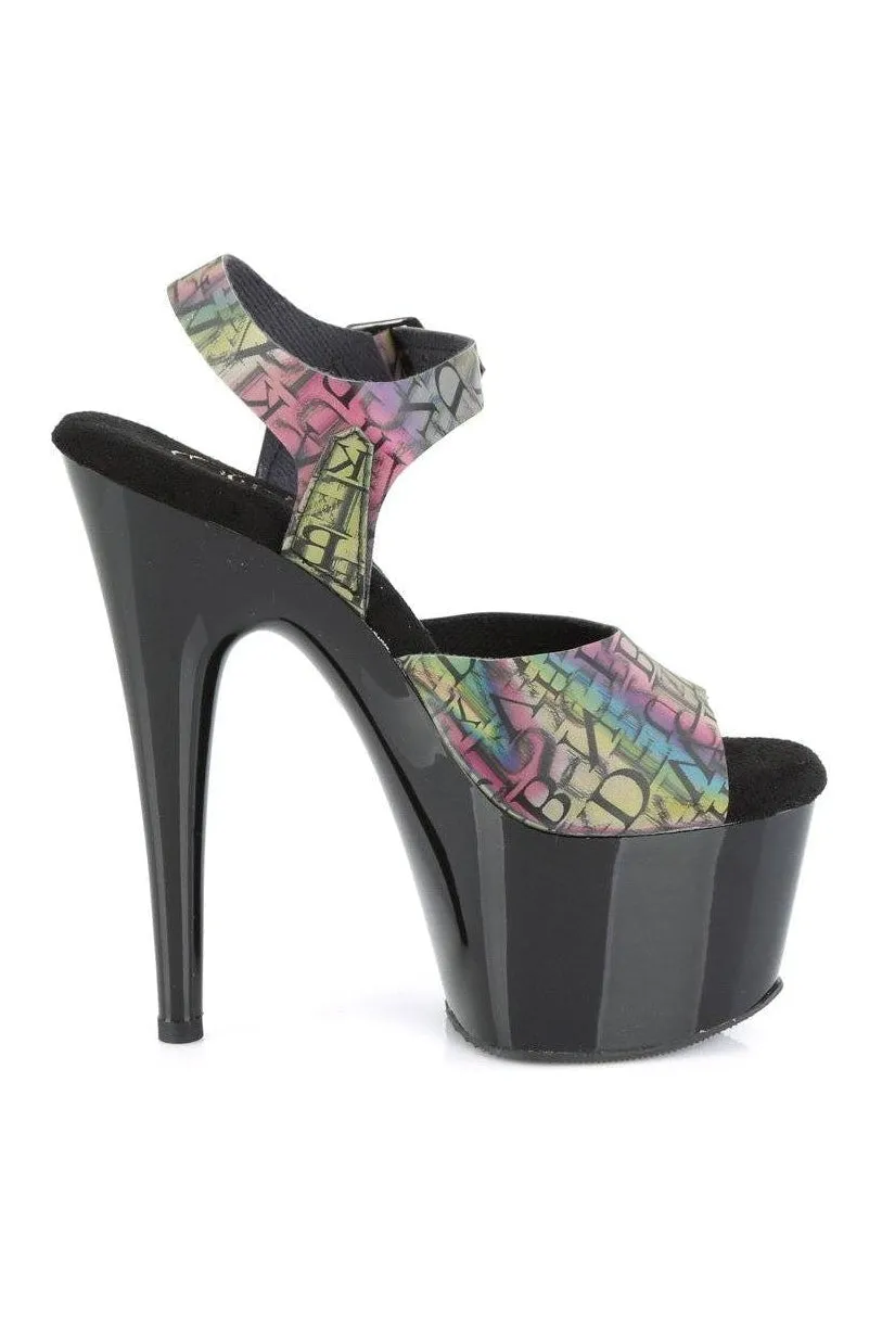 ADORE-708N-LTP Sandal | Green Faux Leather