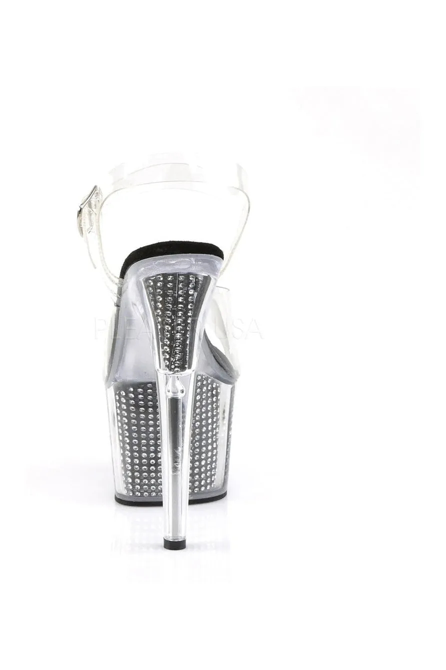ADORE-708SRS Platform Sandal  | Black Vinyl