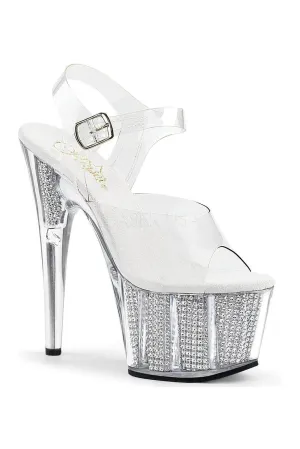 ADORE-708SRS Platform Sandal  | Clear Vinyl
