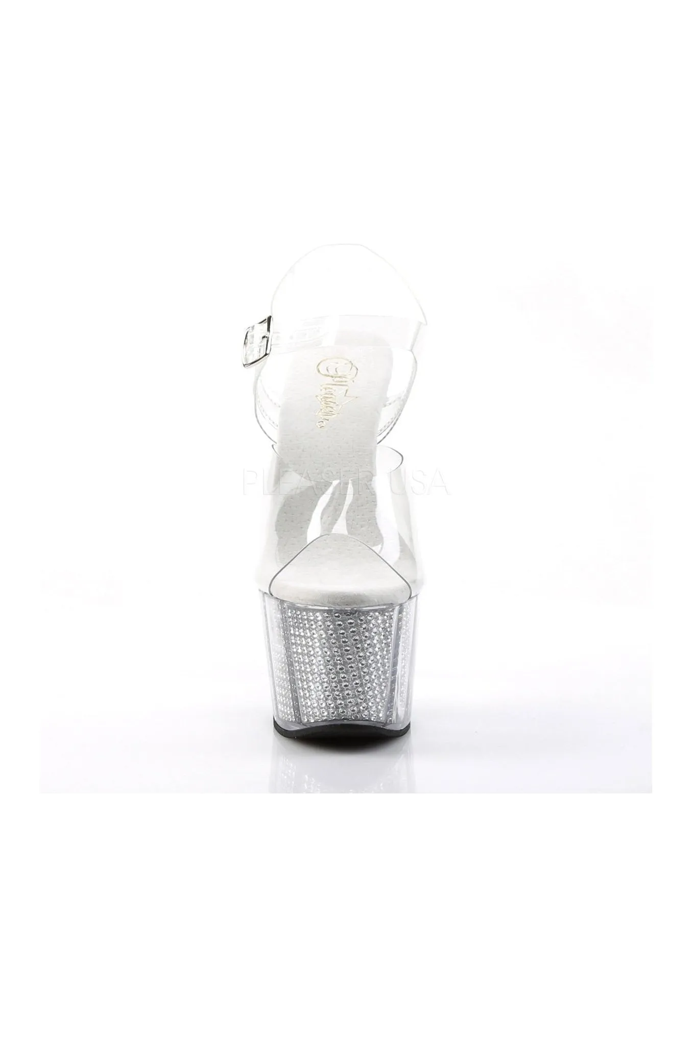 ADORE-708SRS Platform Sandal  | Clear Vinyl