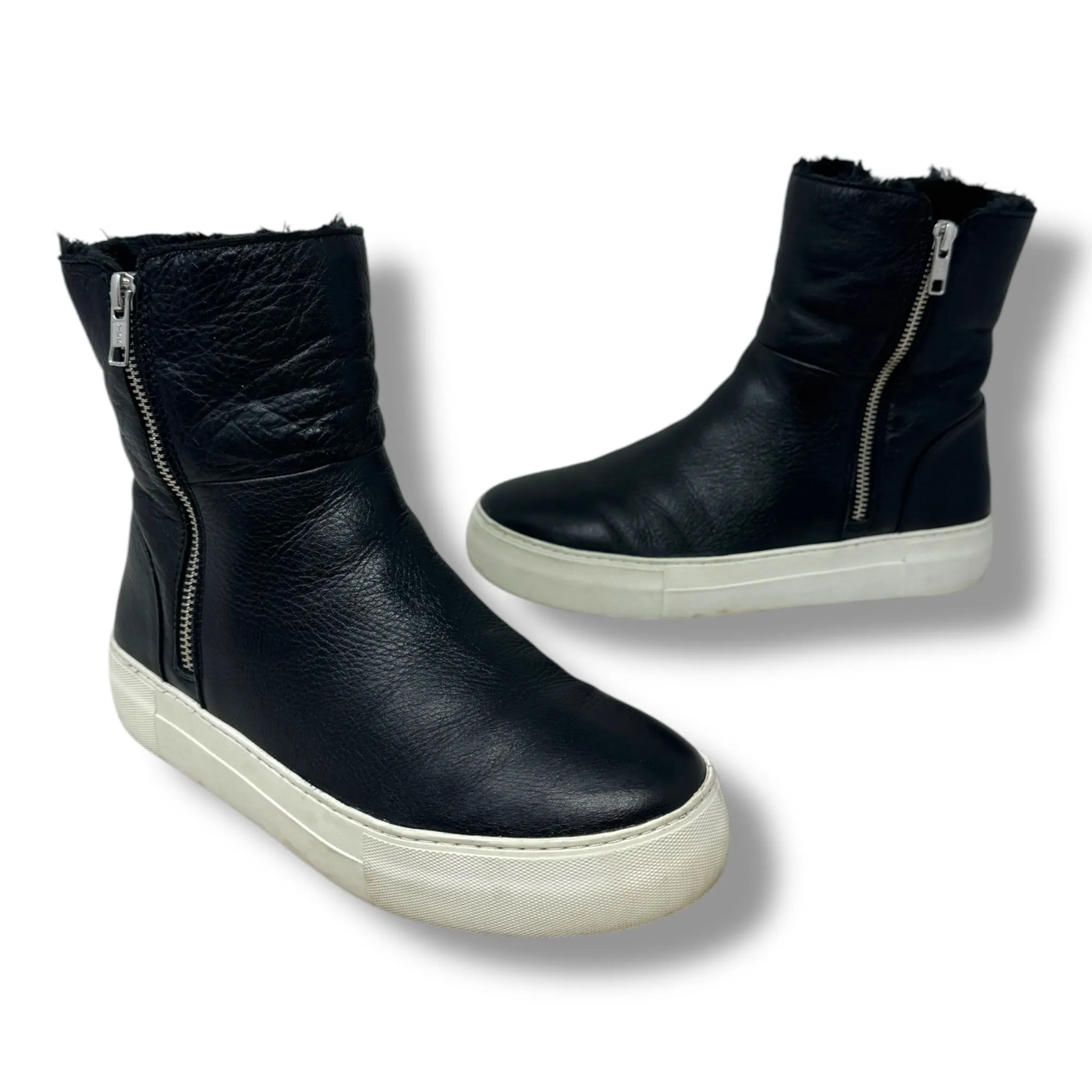 Allie Faux Fur Lined Platform Boot By J Slides In Black, Size: 8.5