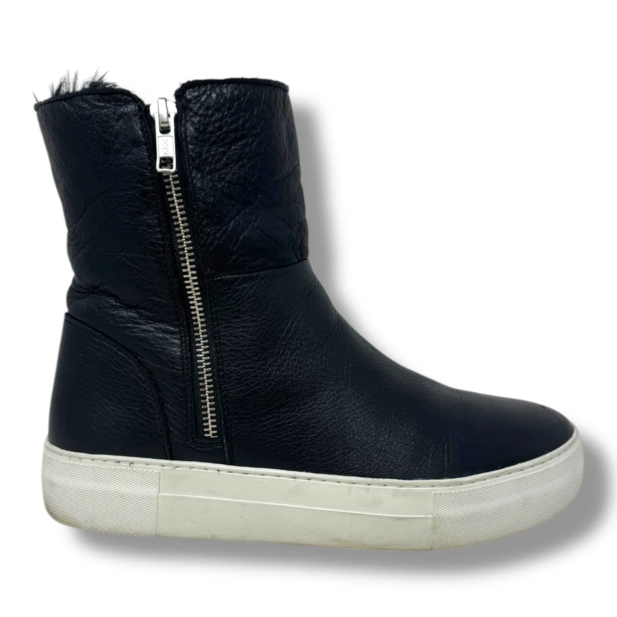 Allie Faux Fur Lined Platform Boot By J Slides In Black, Size: 8.5