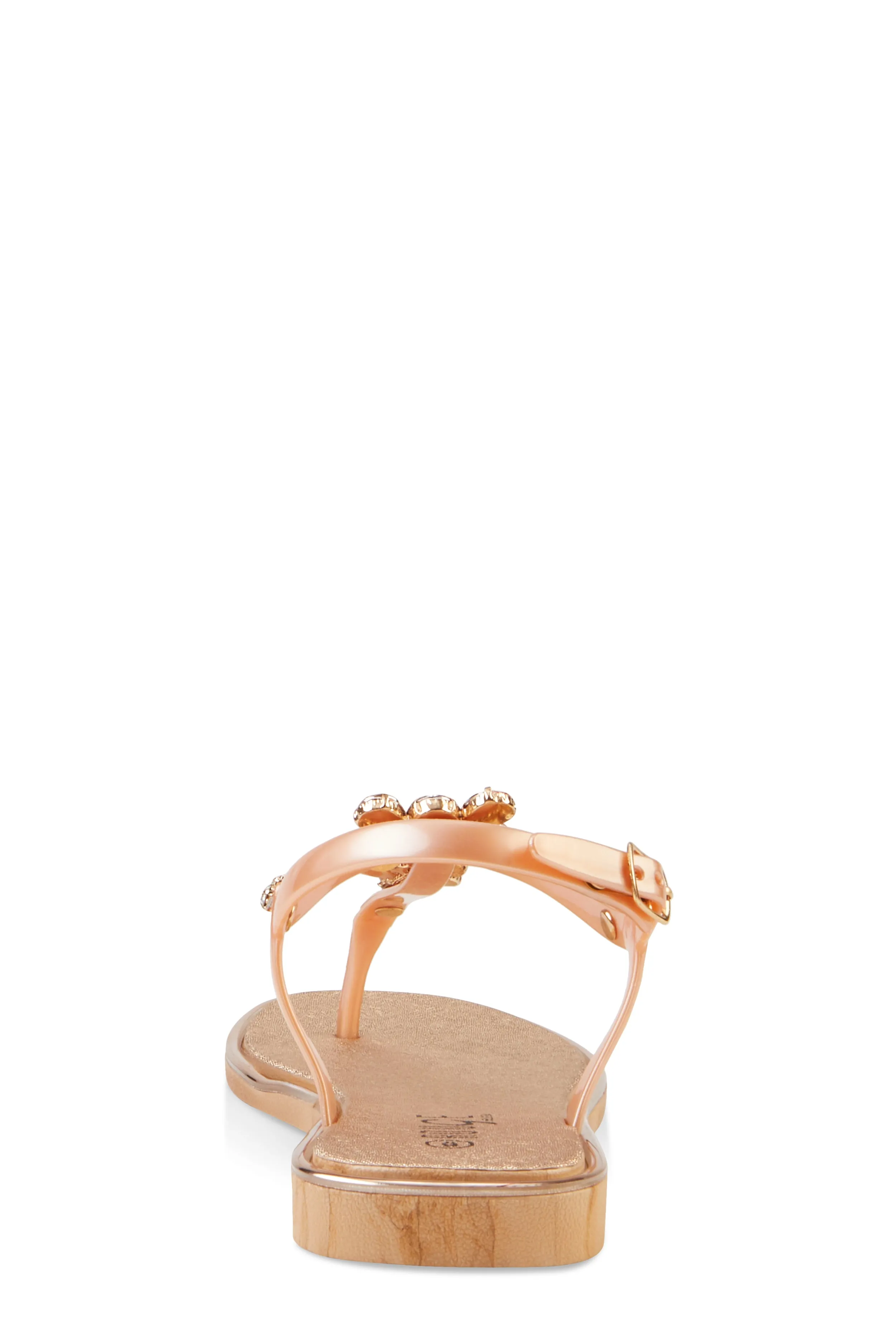 Ankle Strap Gemstone Thong Sandals