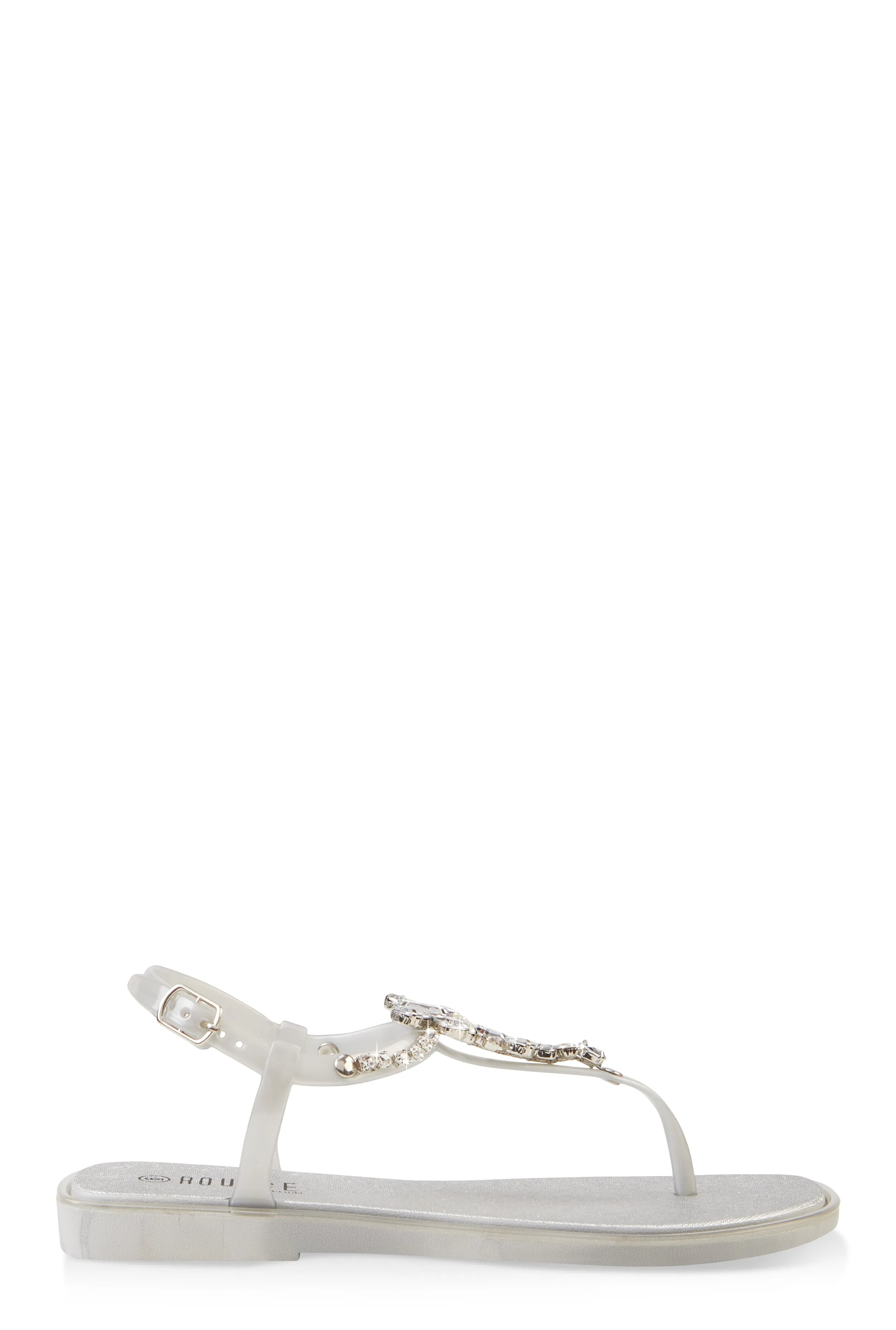 Ankle Strap Gemstone Thong Sandals