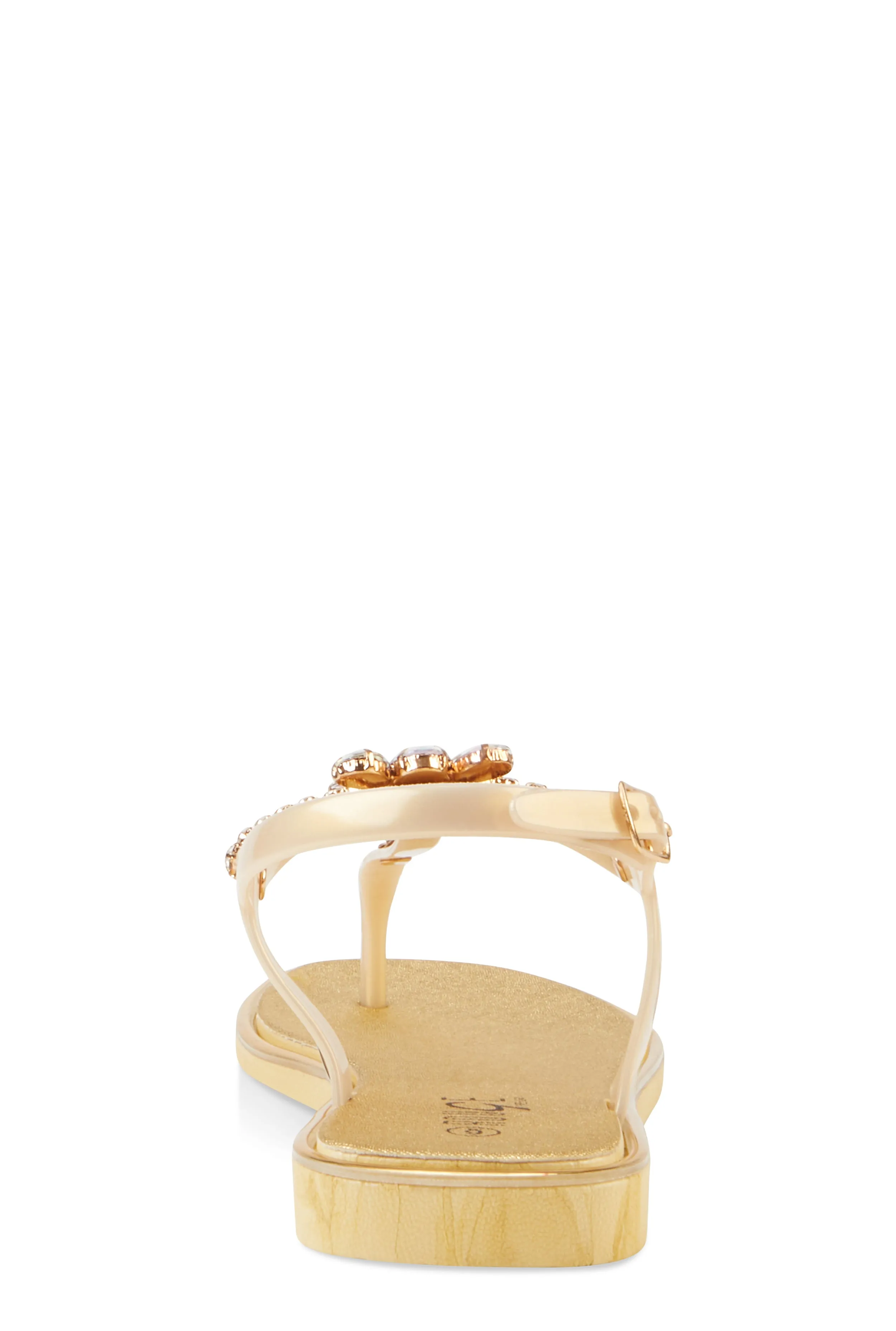 Ankle Strap Gemstone Thong Sandals