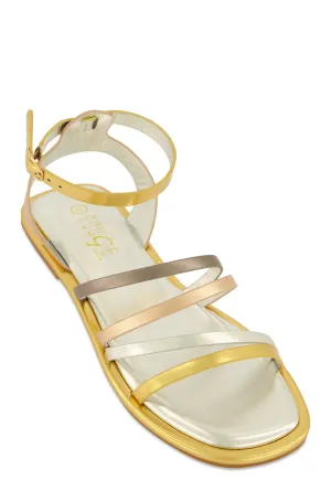 Asymmetrical Strappy Flat Sandals