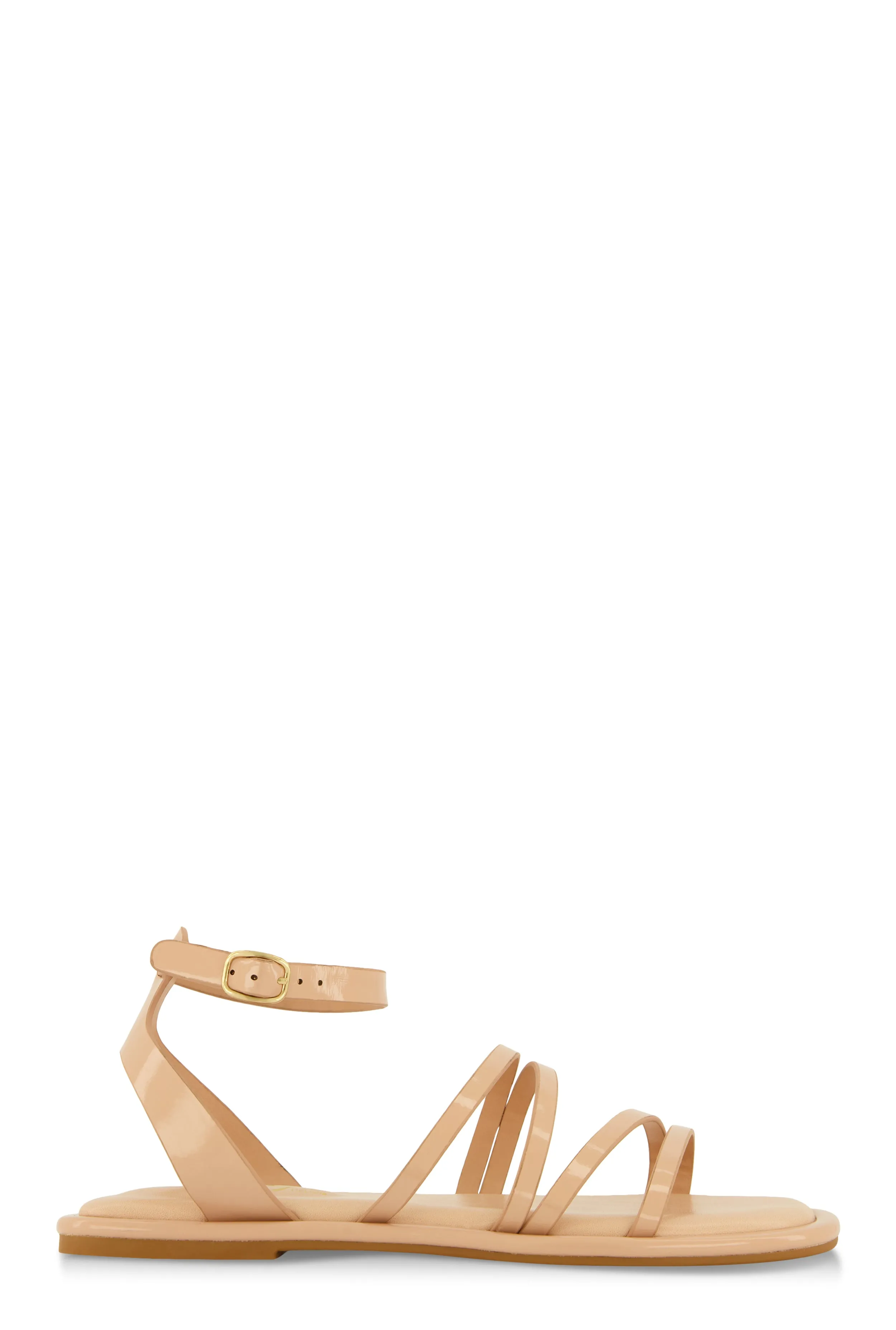 Asymmetrical Strappy Flat Sandals