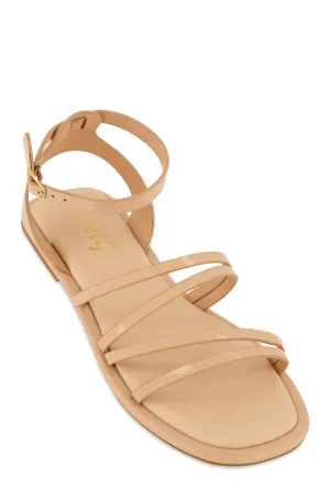 Asymmetrical Strappy Flat Sandals