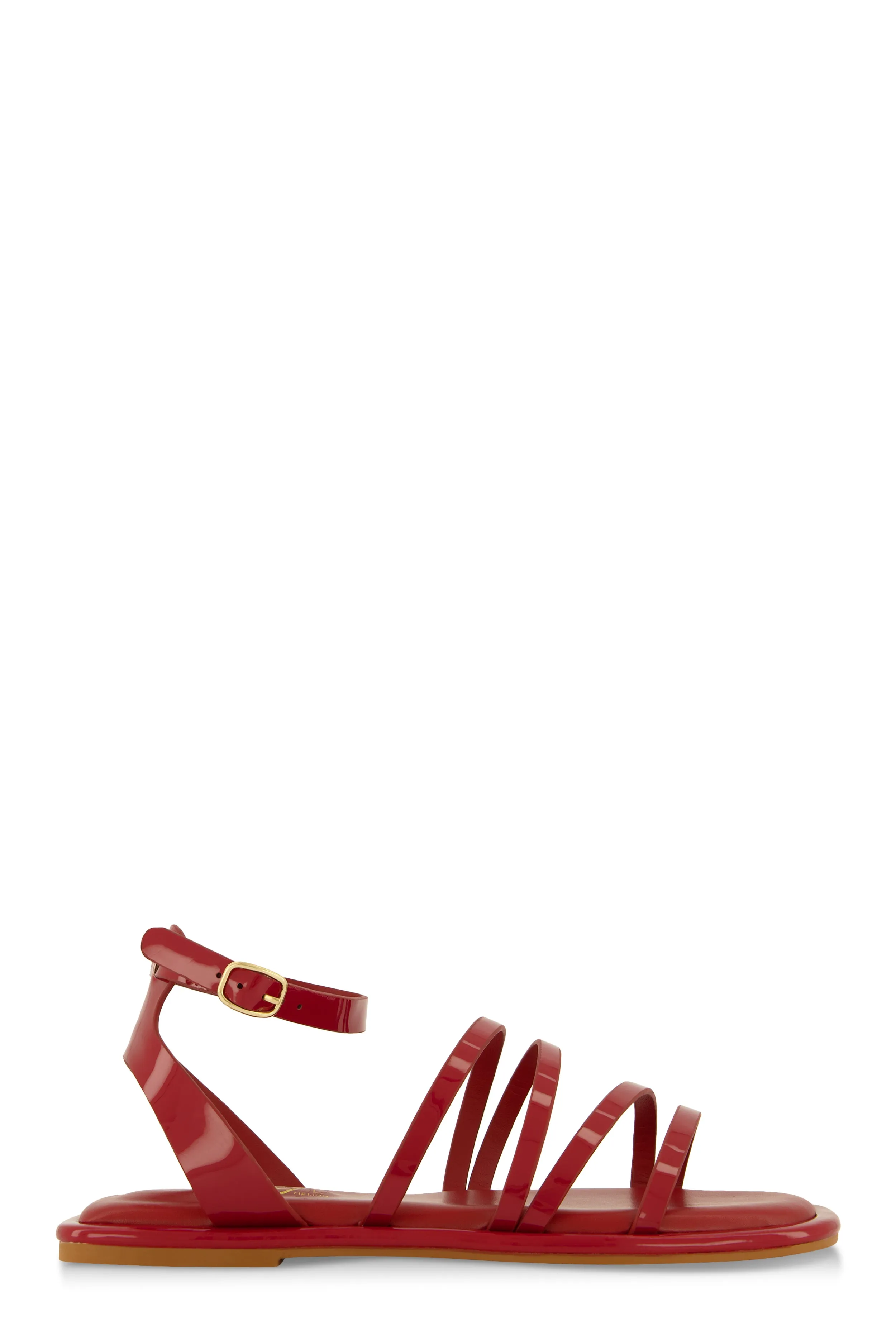 Asymmetrical Strappy Flat Sandals