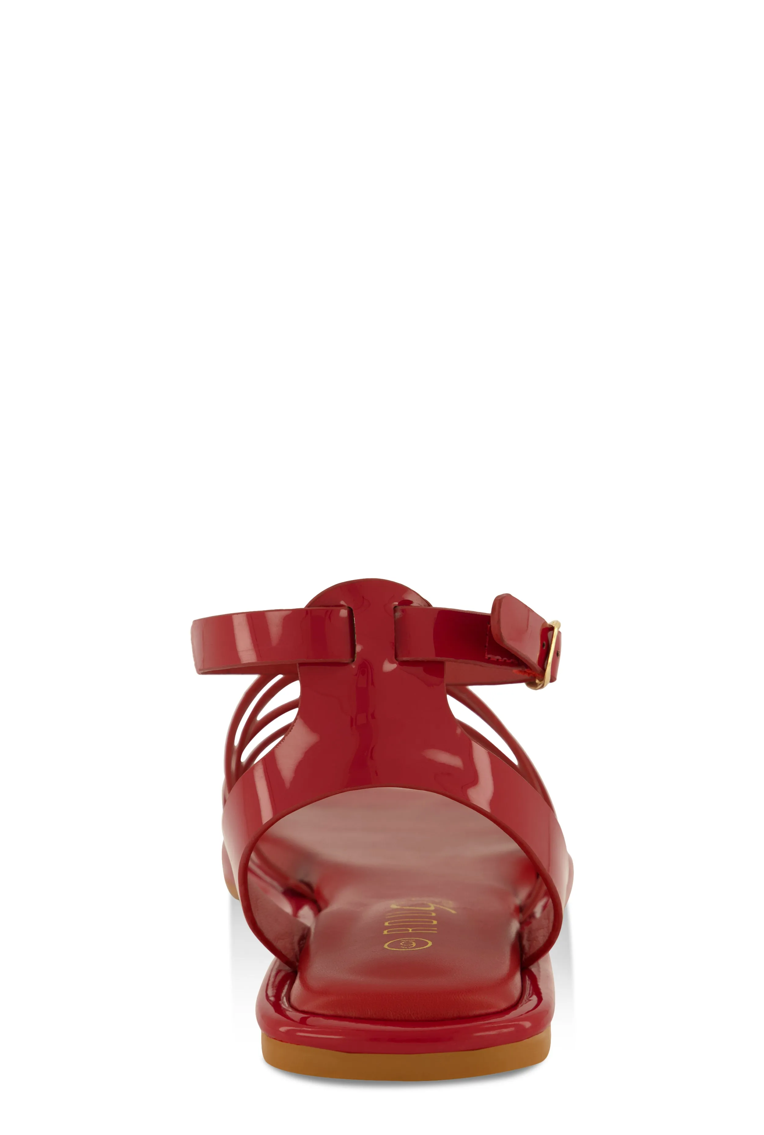 Asymmetrical Strappy Flat Sandals