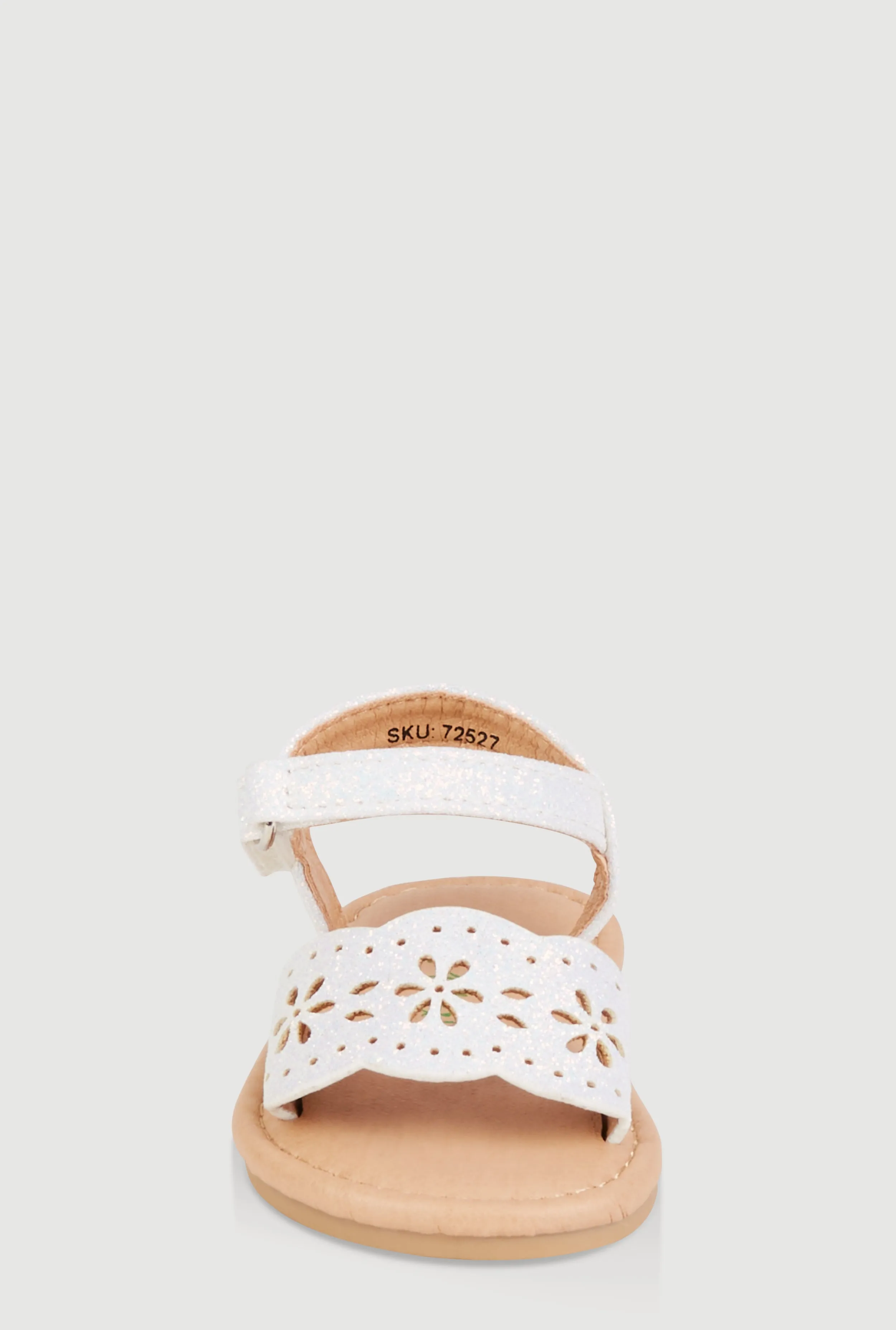 Baby Girls Laser Cut Flower Band Ankle Strap Sandals