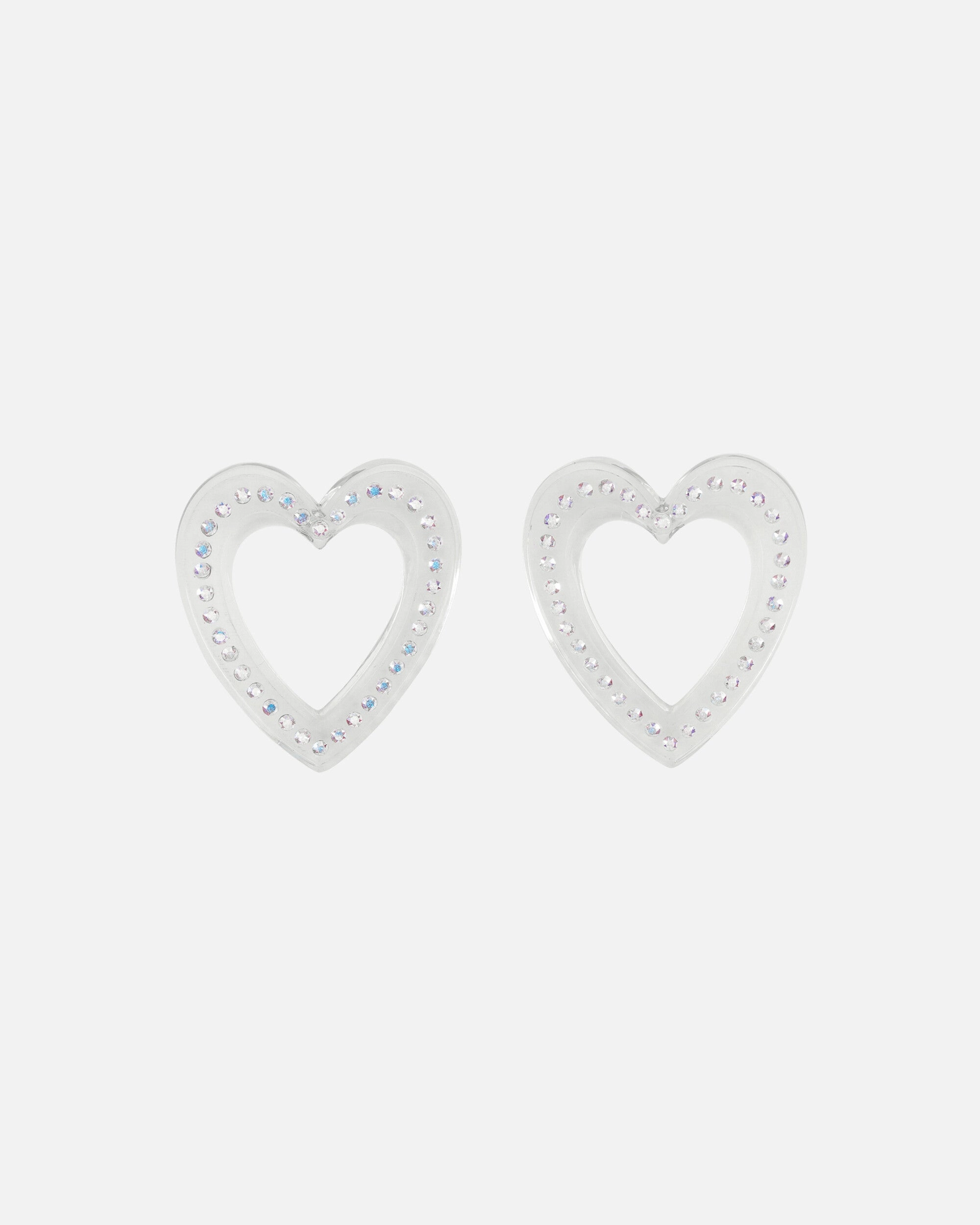 Big Heart Earrings Transparent