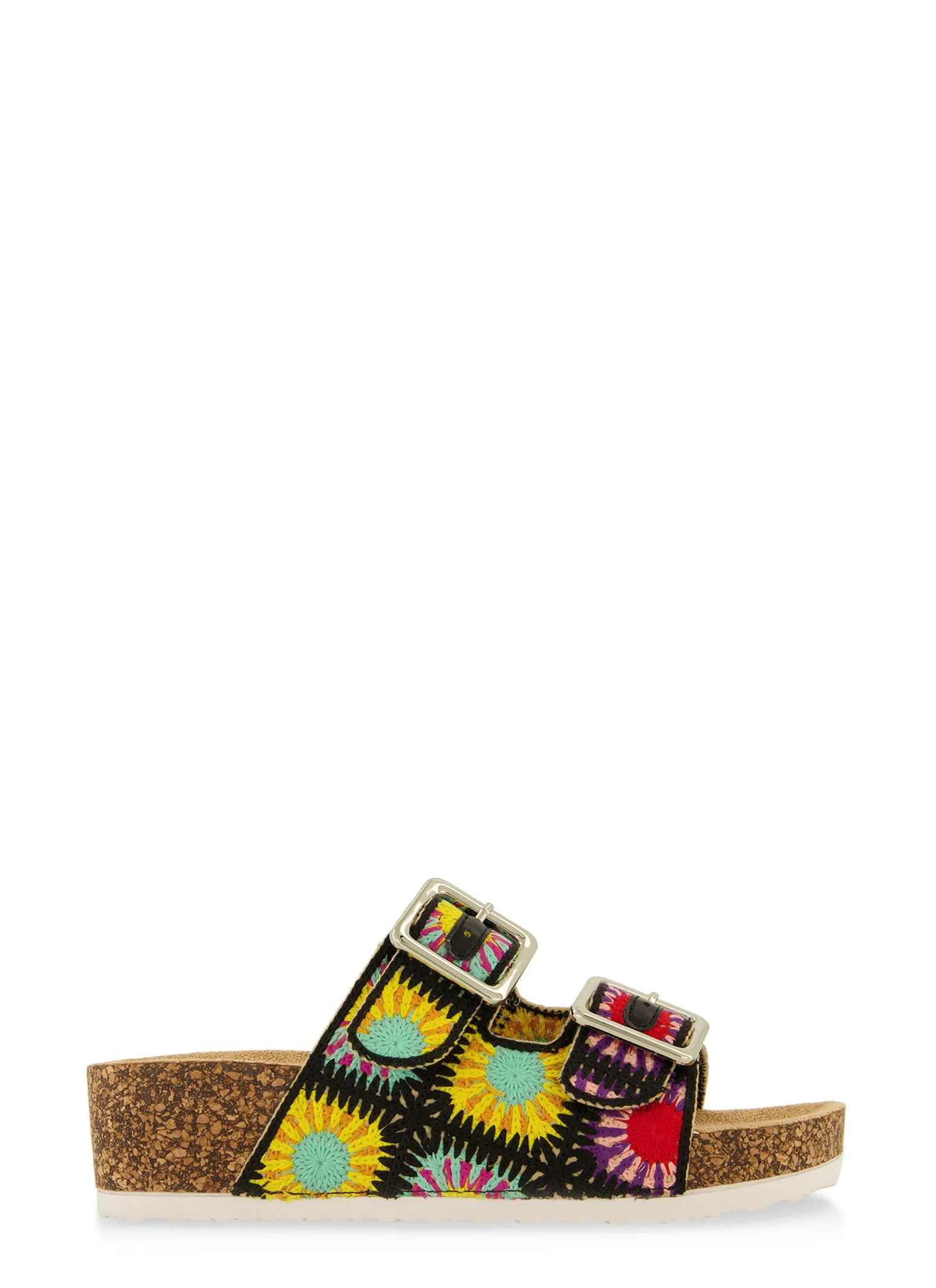 Boho Crochet Platform Footbed Sandals