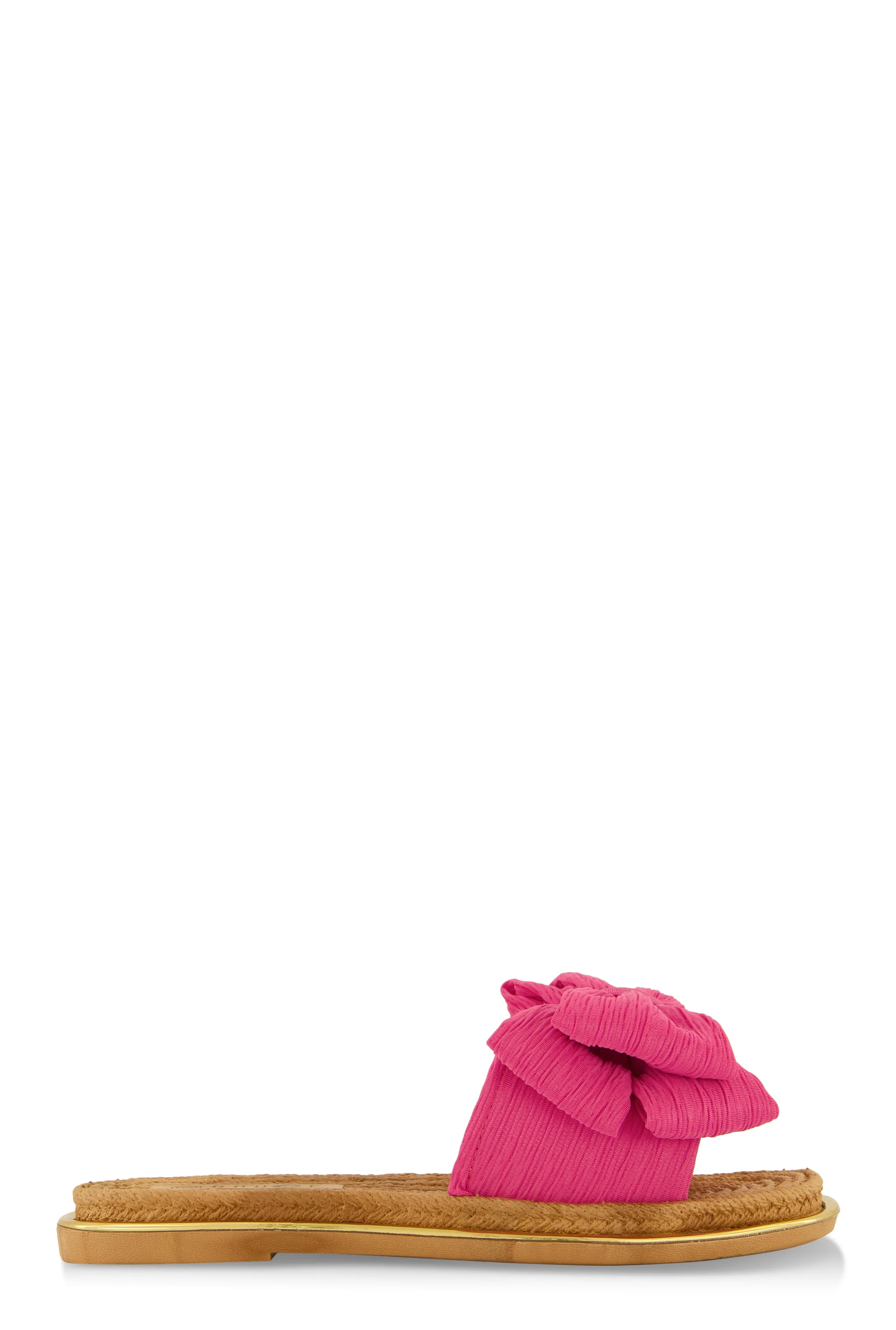 Bow Espadrille Slide Sandals