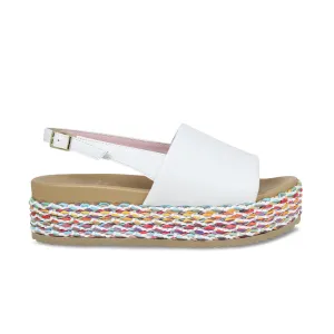 Brandy: White Leather & Multi