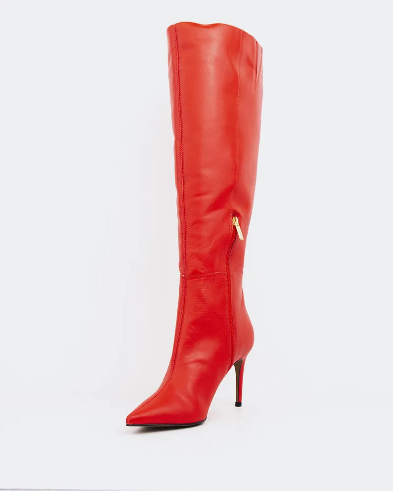 Bushra Red Leather