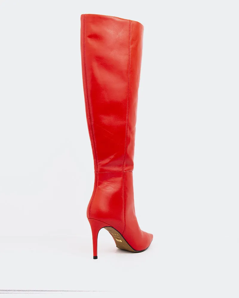 Bushra Red Leather