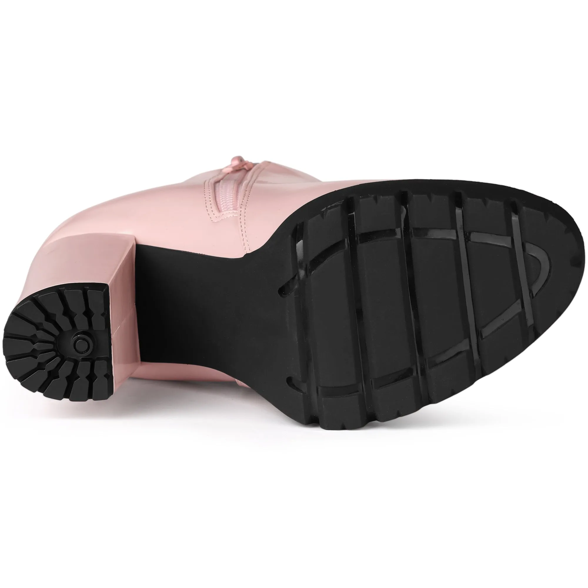 Chunky High Heel Platform Zipper Chelsea Boots