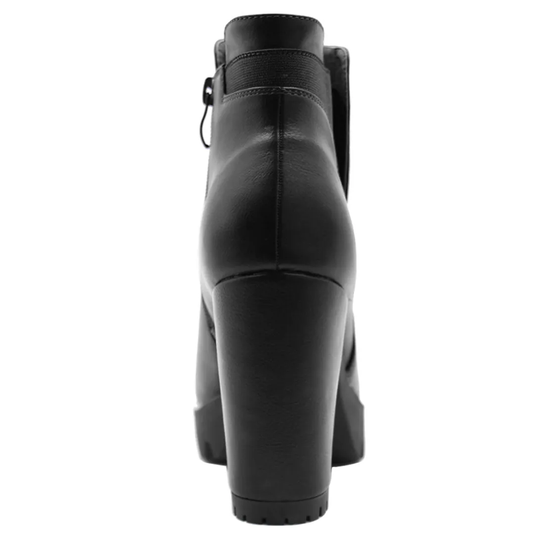 Chunky High Heel Platform Zipper Chelsea Boots