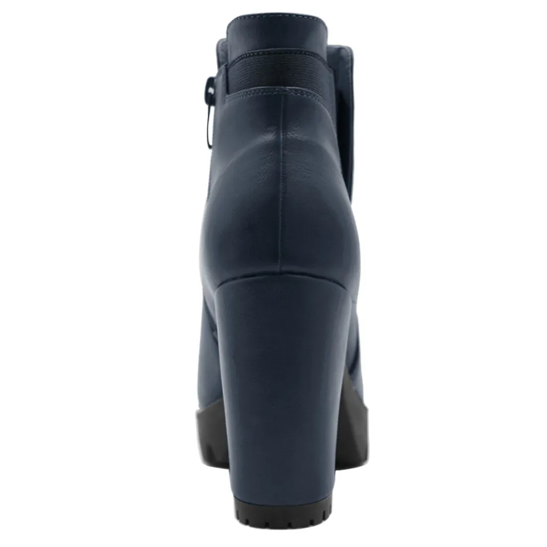 Chunky High Heel Platform Zipper Chelsea Boots