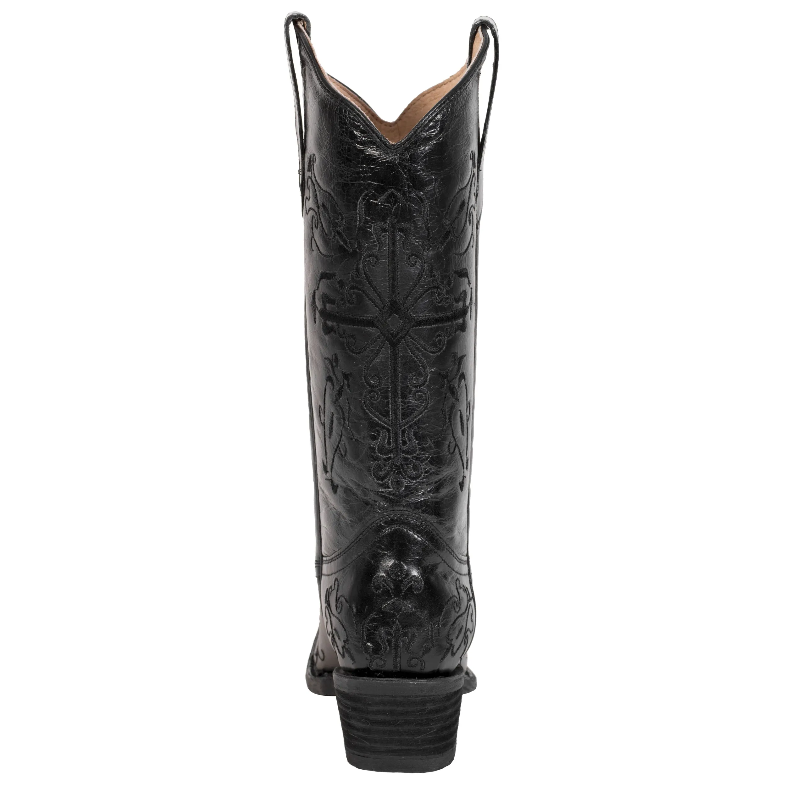 Corral Boots Womens Leather Circle G Cross Black Snip Toe Cowgirl 10 M