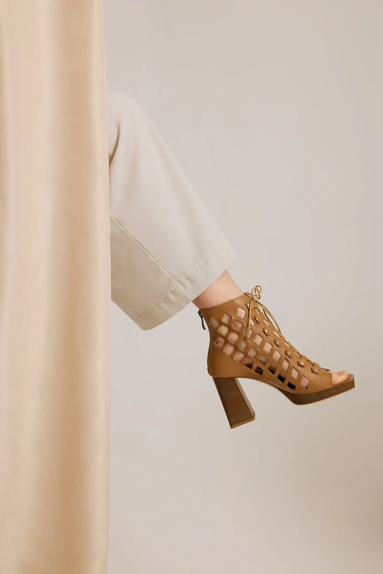 Dance Your Way Vegan Mushroom Leather Block Heels | Toffi
