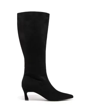 Dove Tall Boot Black Microsuede