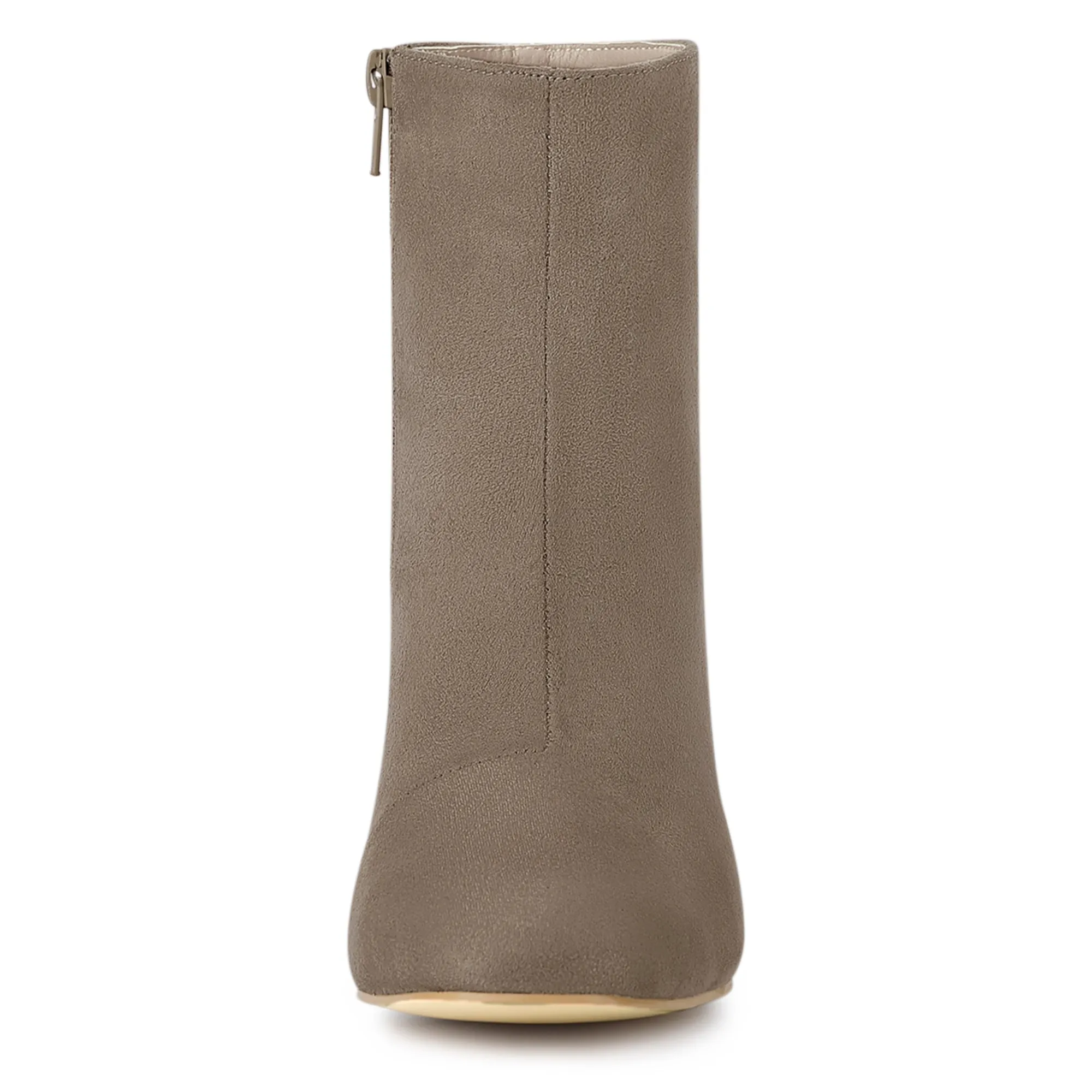 Dress Side Zip Chunky Heel Ankle Boots