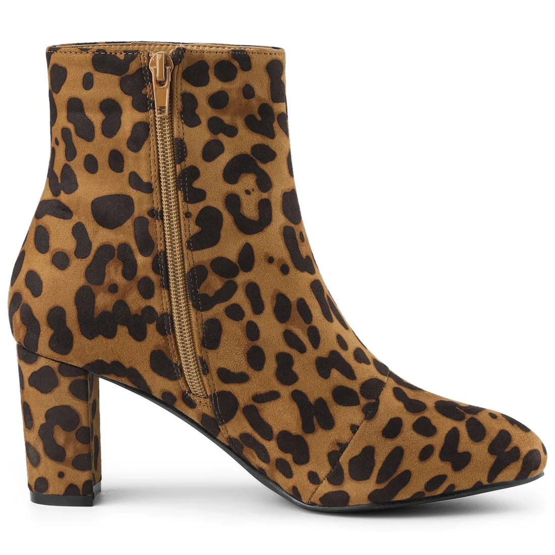 Dress Side Zip Chunky Heel Ankle Boots