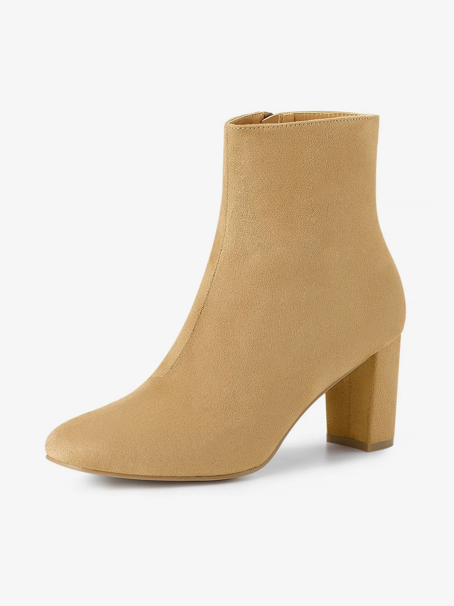 Dress Side Zip Chunky Heel Ankle Boots