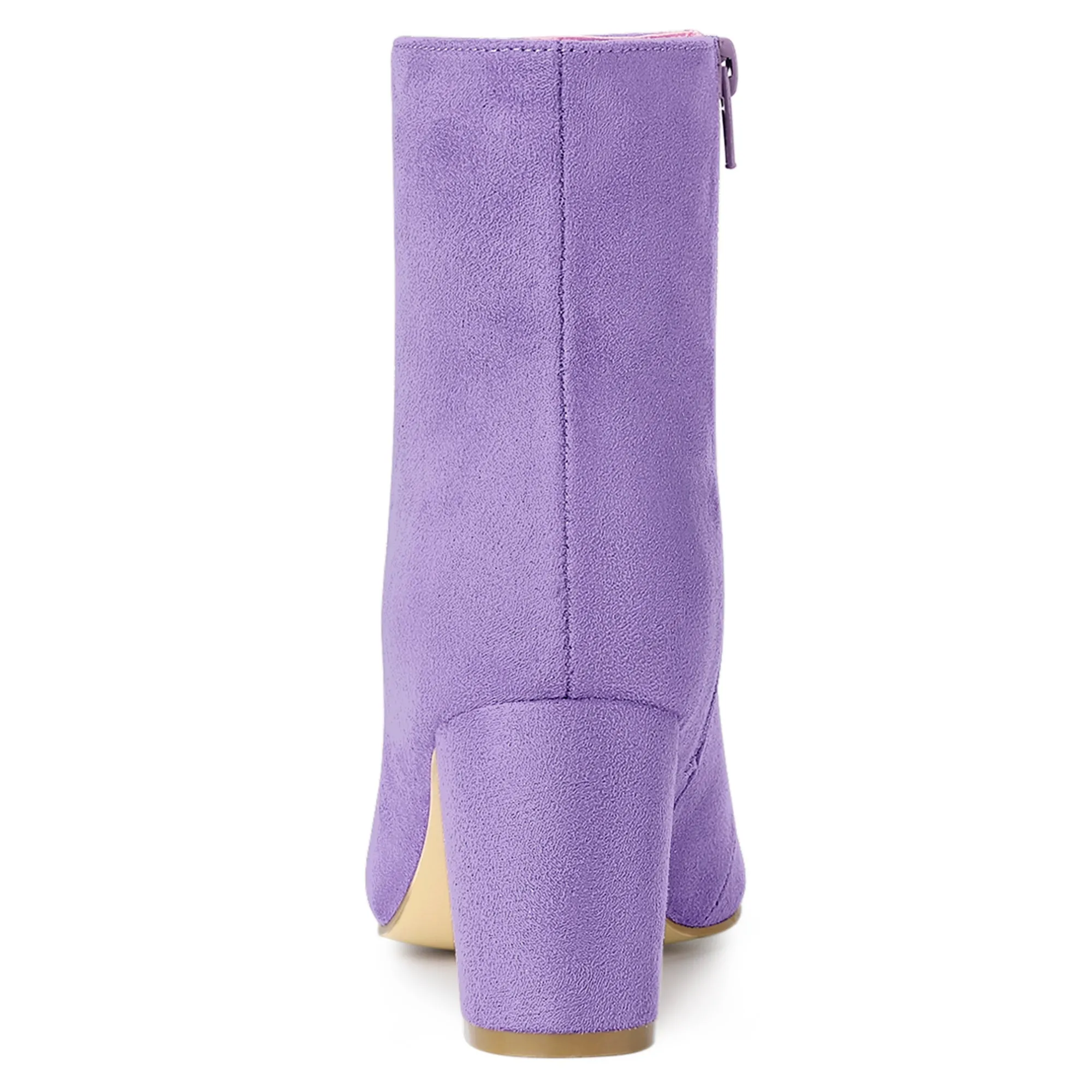 Dress Side Zip Chunky Heel Ankle Boots