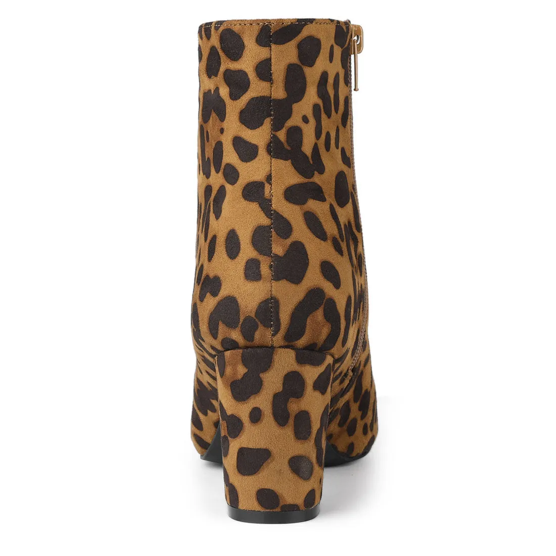Dress Side Zip Chunky Heel Ankle Boots