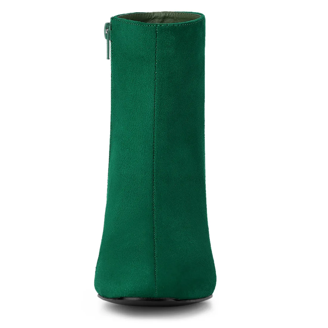 Dress Side Zip Chunky Heel Ankle Boots