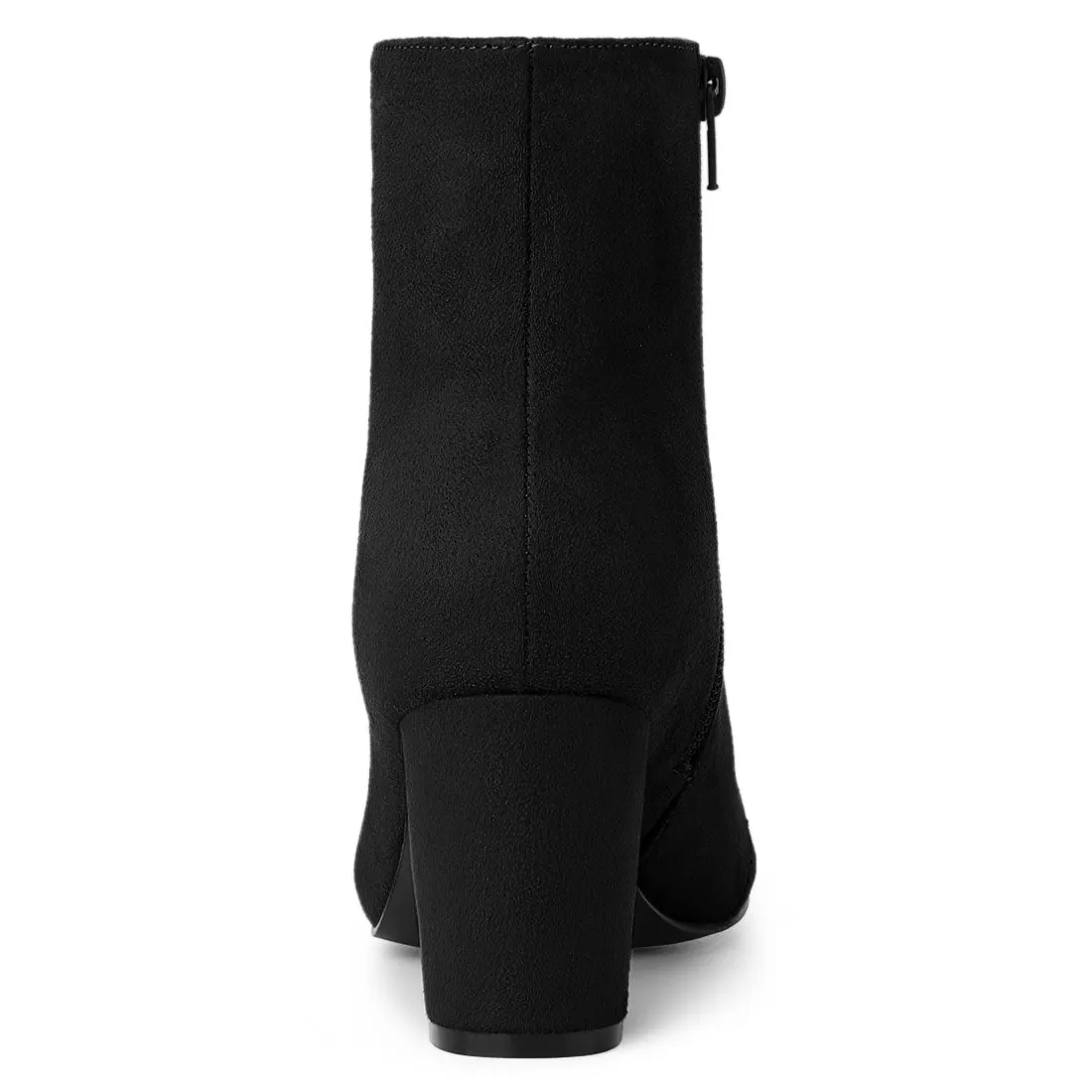 Dress Side Zip Chunky Heel Ankle Boots
