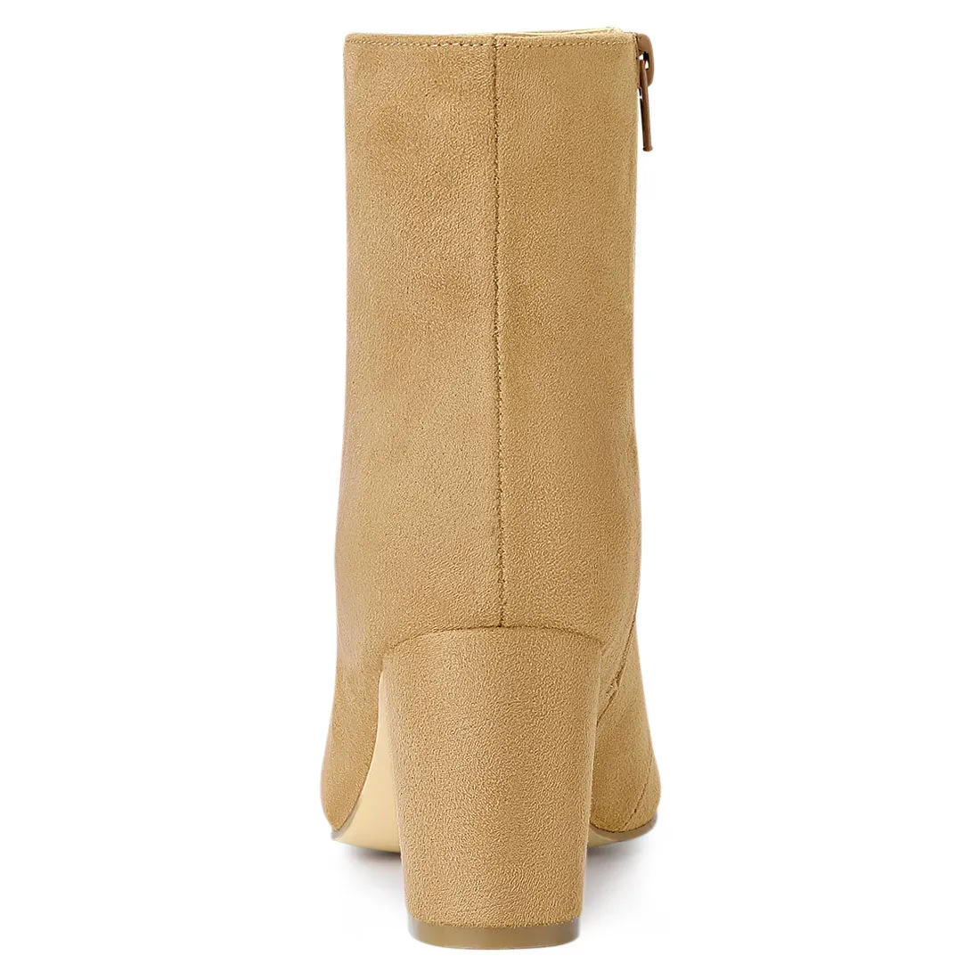 Dress Side Zip Chunky Heel Ankle Boots