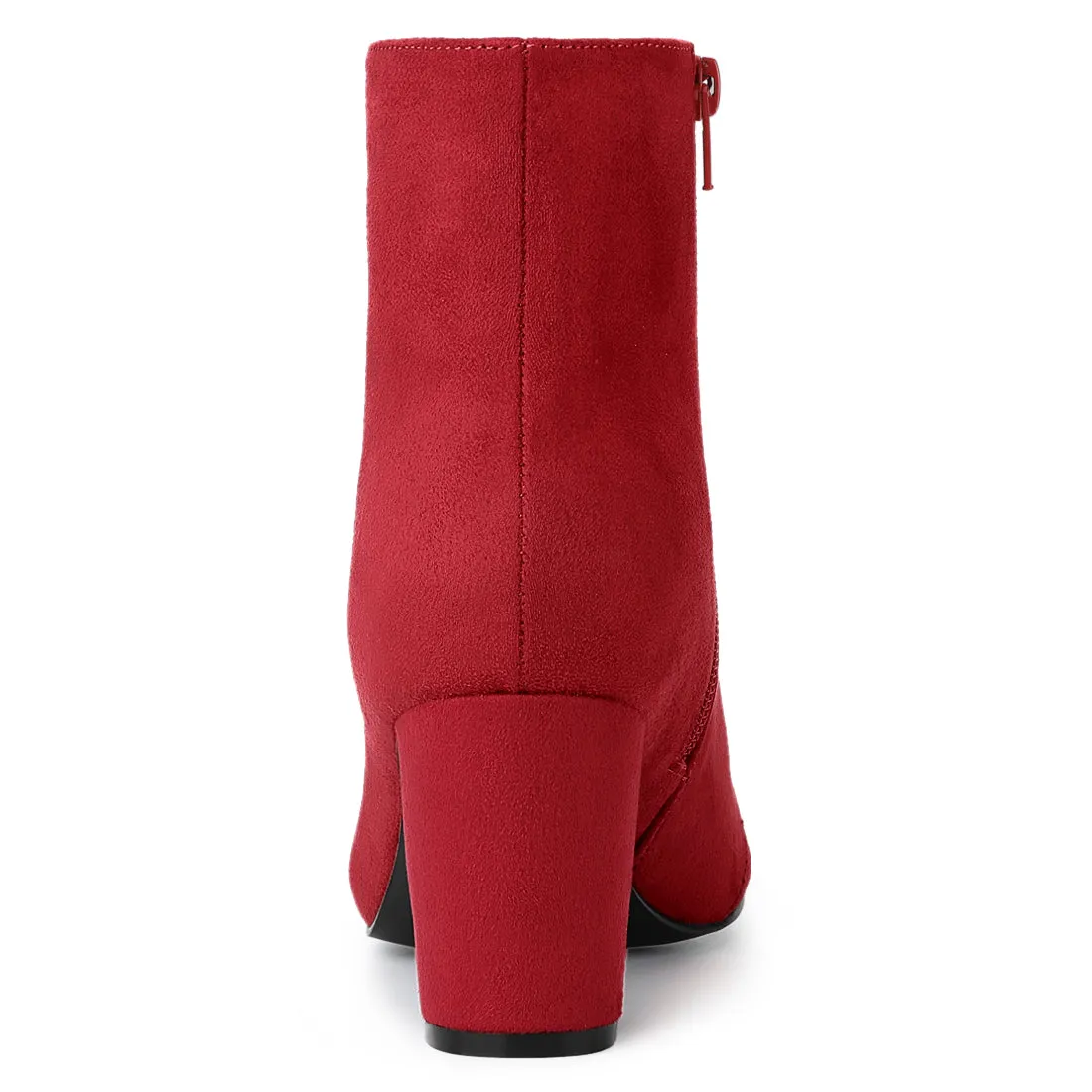 Dress Side Zip Chunky Heel Ankle Boots