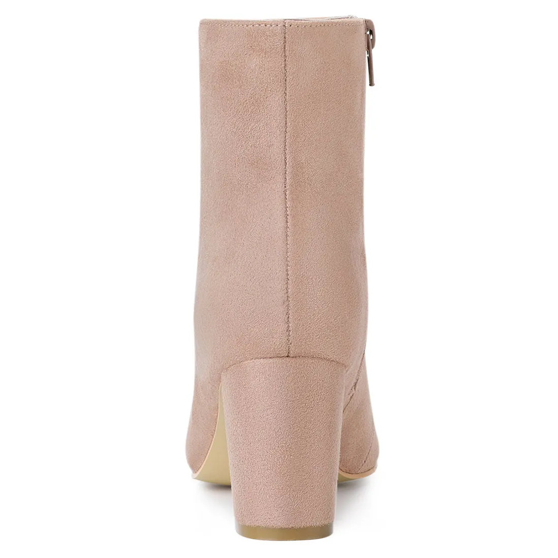 Dress Side Zip Chunky Heel Ankle Boots