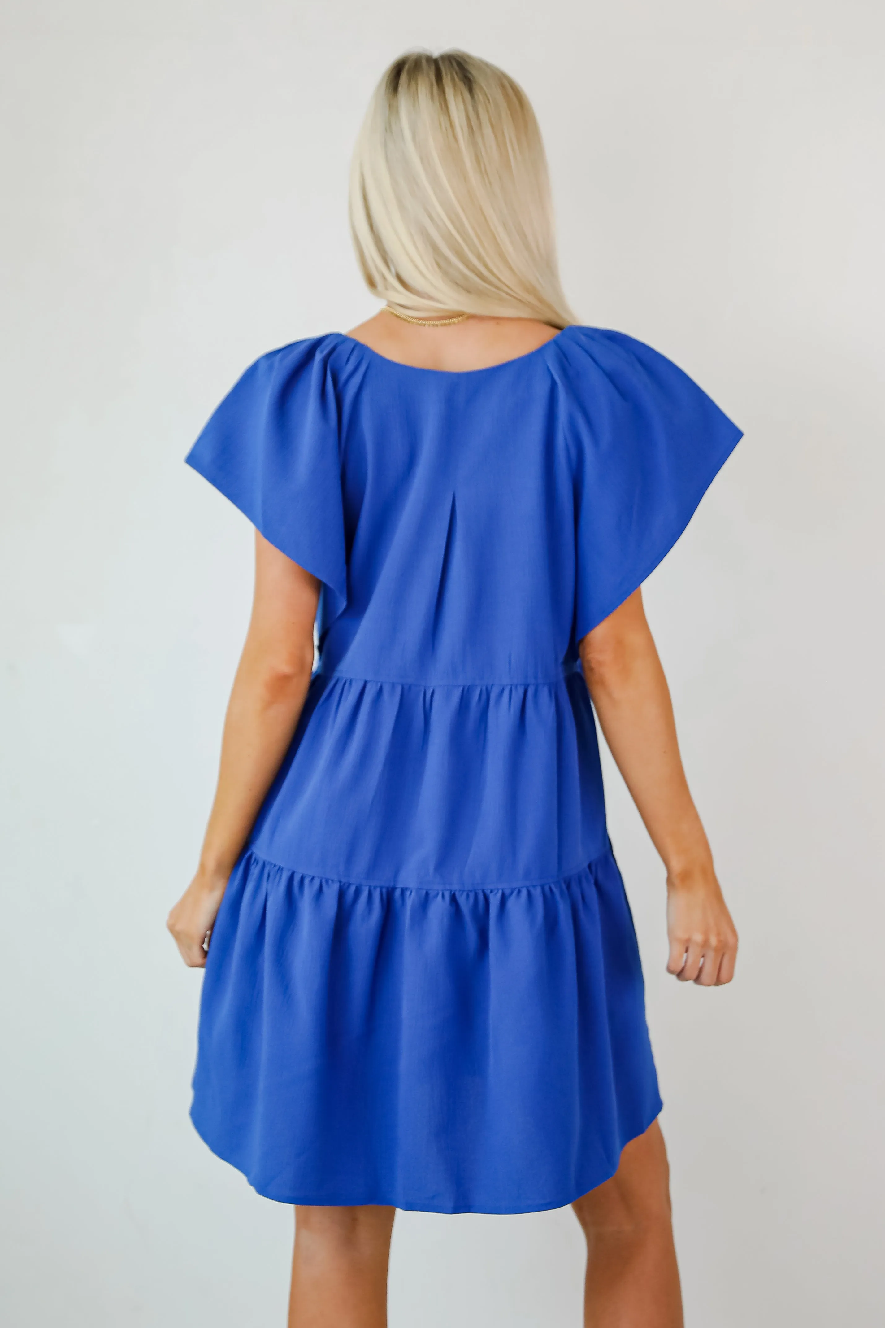Easily The Cutest Blue Tiered Mini Dress
