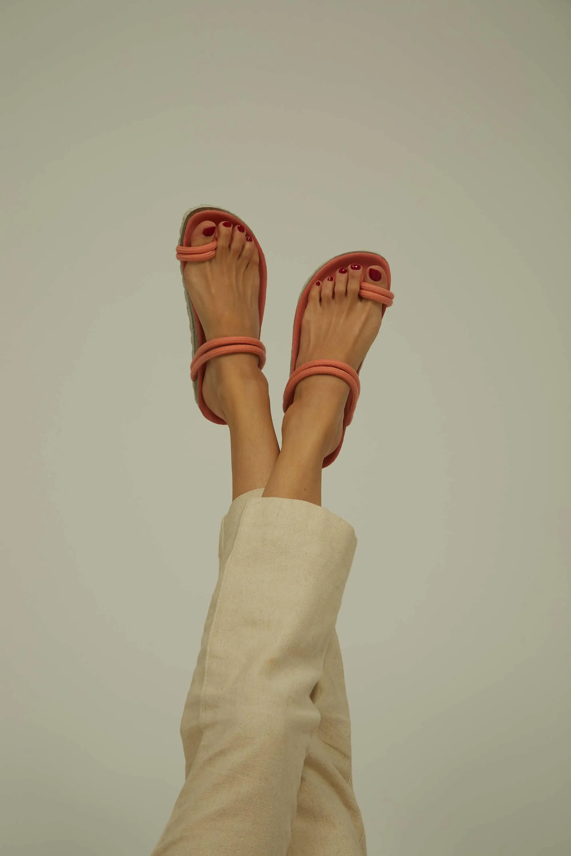 El Teide Vegan Cotton Rope & Cork Sandals | Sunrise