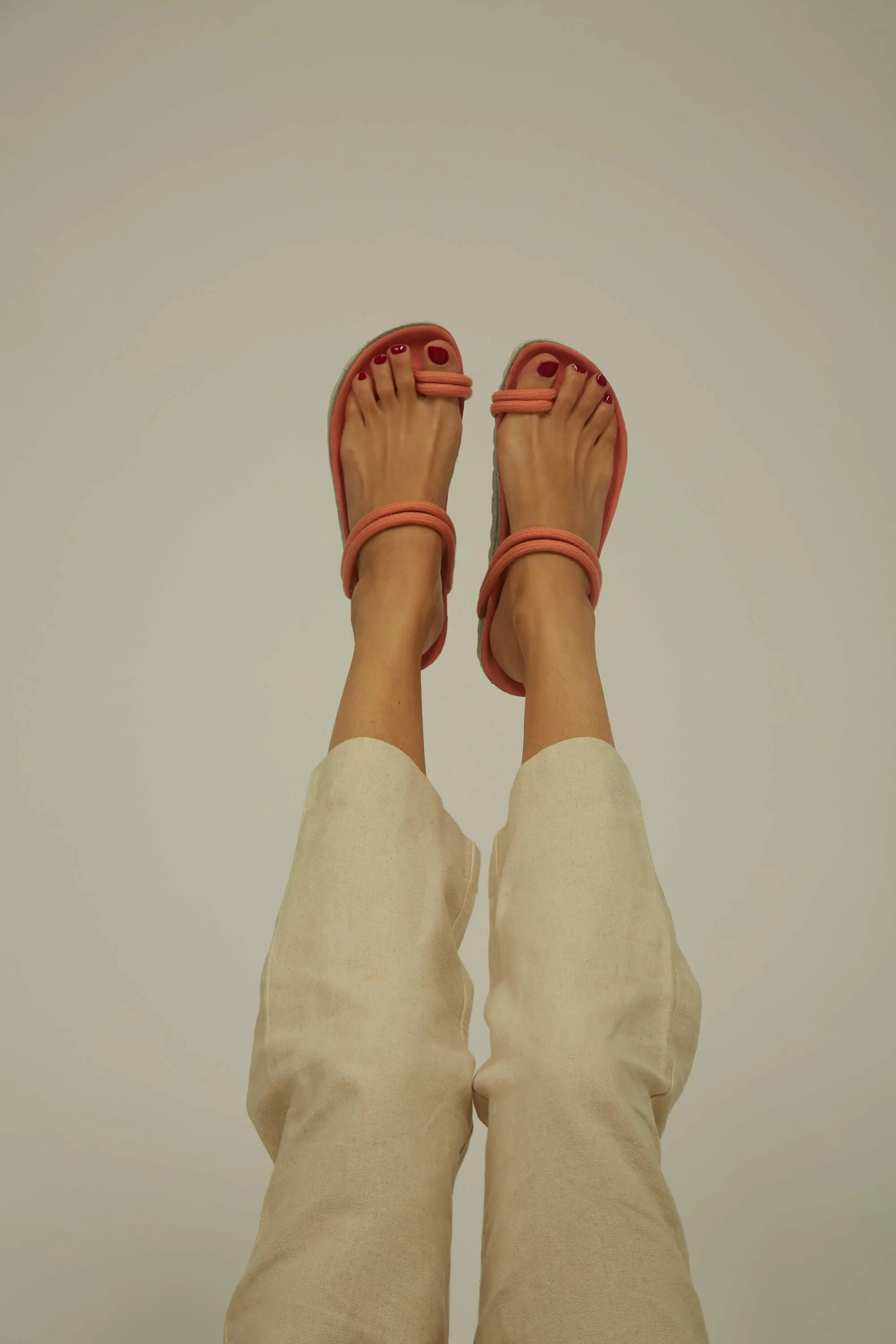 El Teide Vegan Cotton Rope & Cork Sandals | Sunrise
