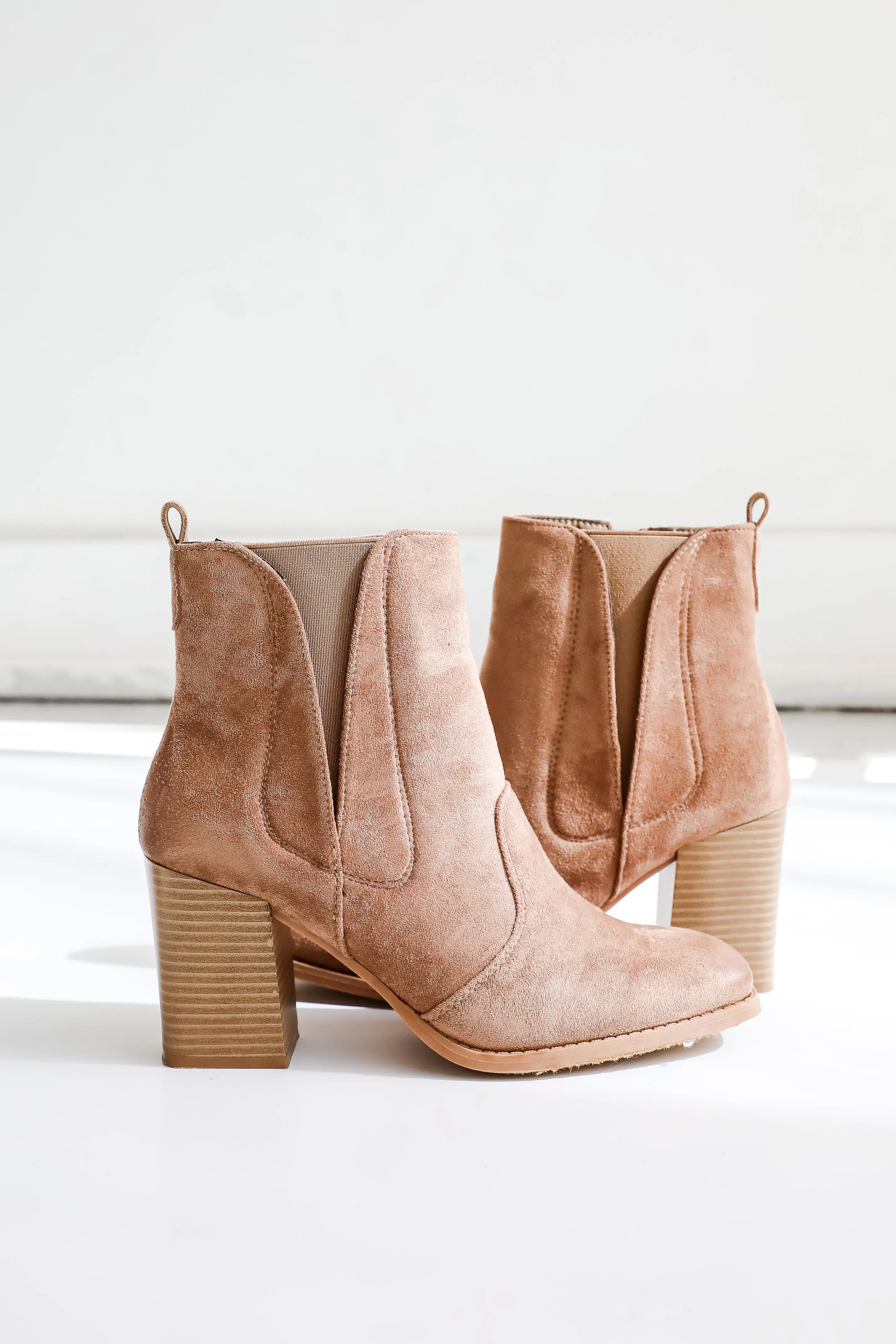 FINAL SALE - Finding My Way Taupe Suede Booties