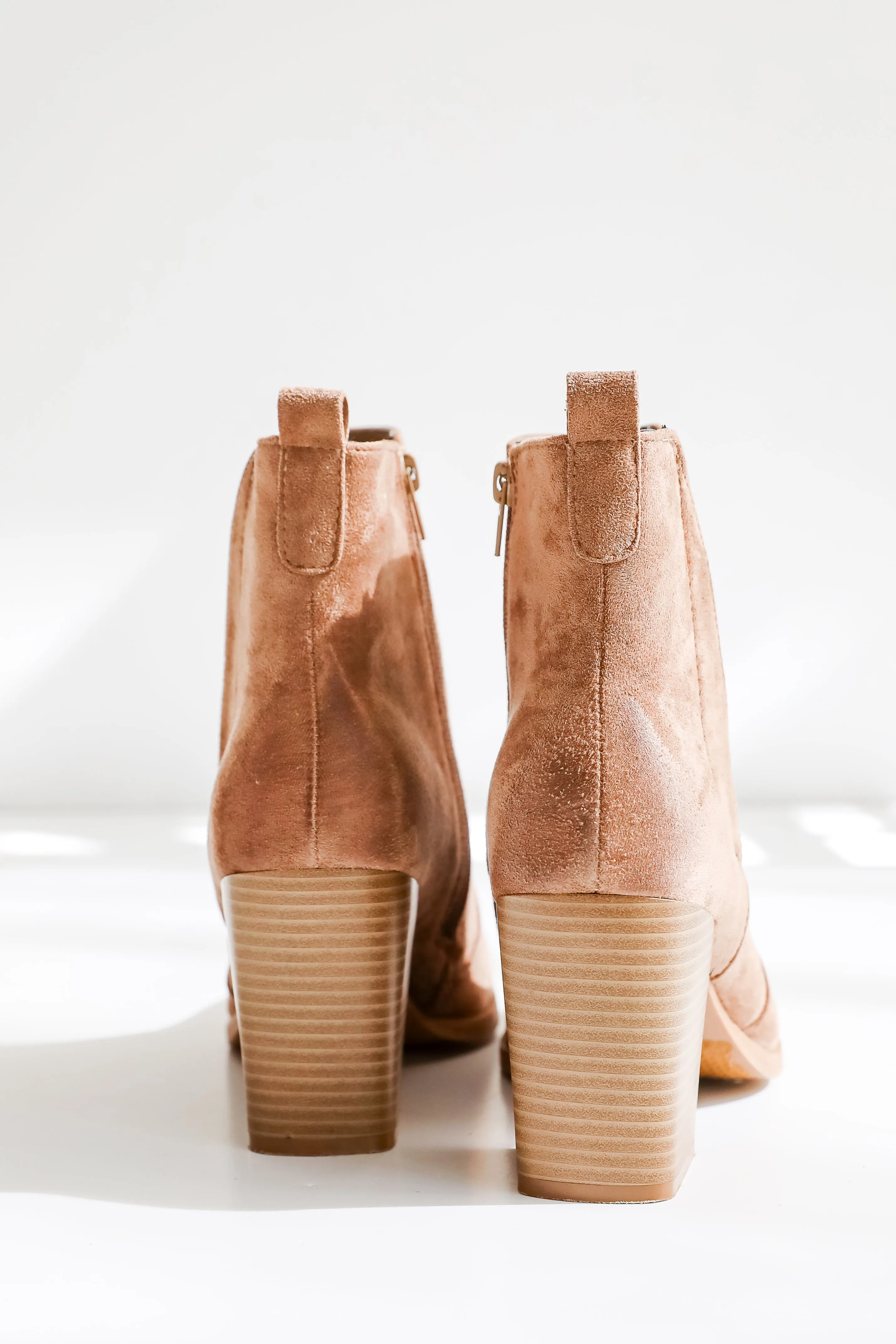 FINAL SALE - Finding My Way Taupe Suede Booties