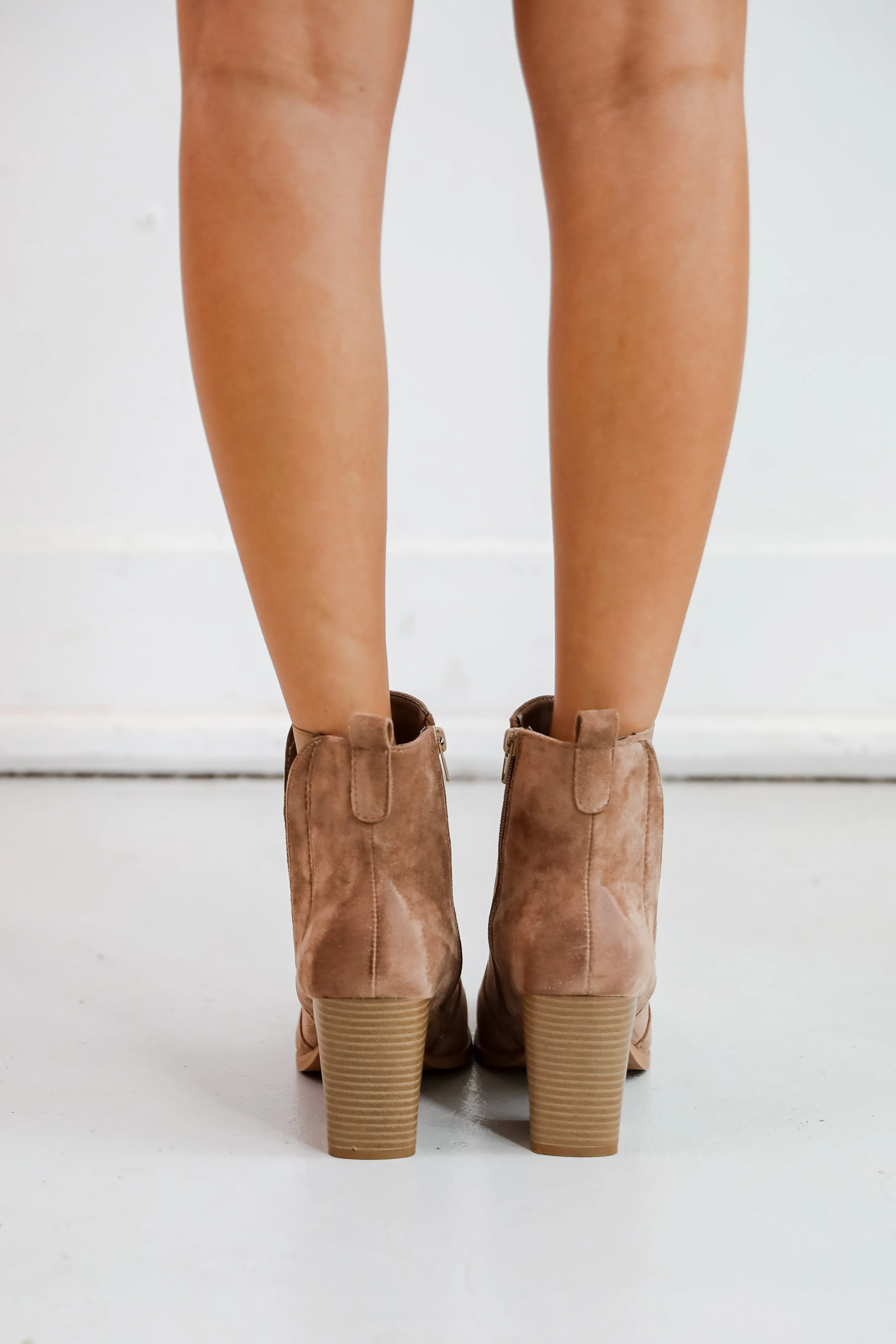 FINAL SALE - Finding My Way Taupe Suede Booties