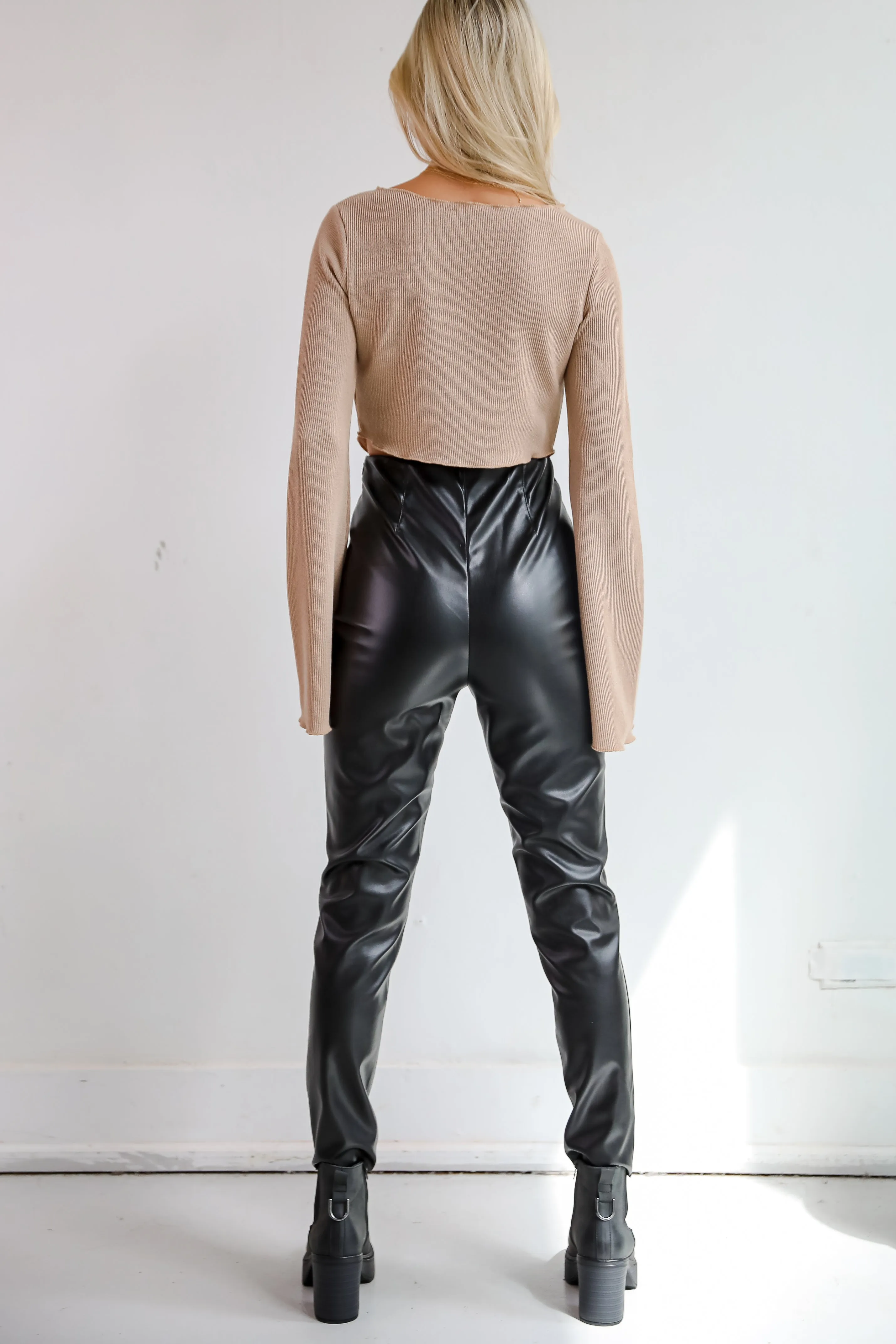 FINAL SALE - Regal Passion Black Leather Pants